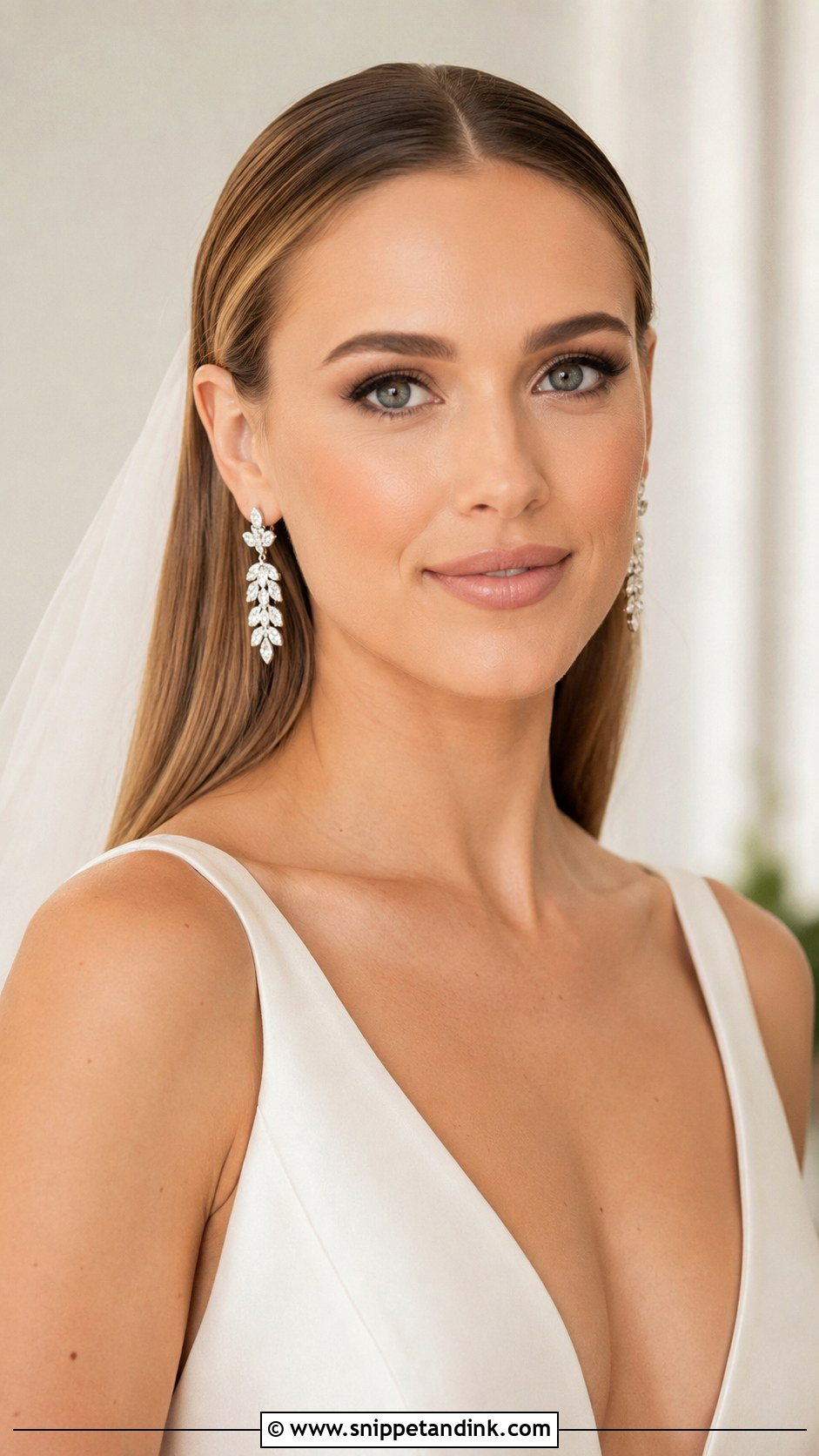 Long Straight Wedding Hair With Tucked Sides - Snippet and Ink - 15 Long Straight Wedding Hair Ideas