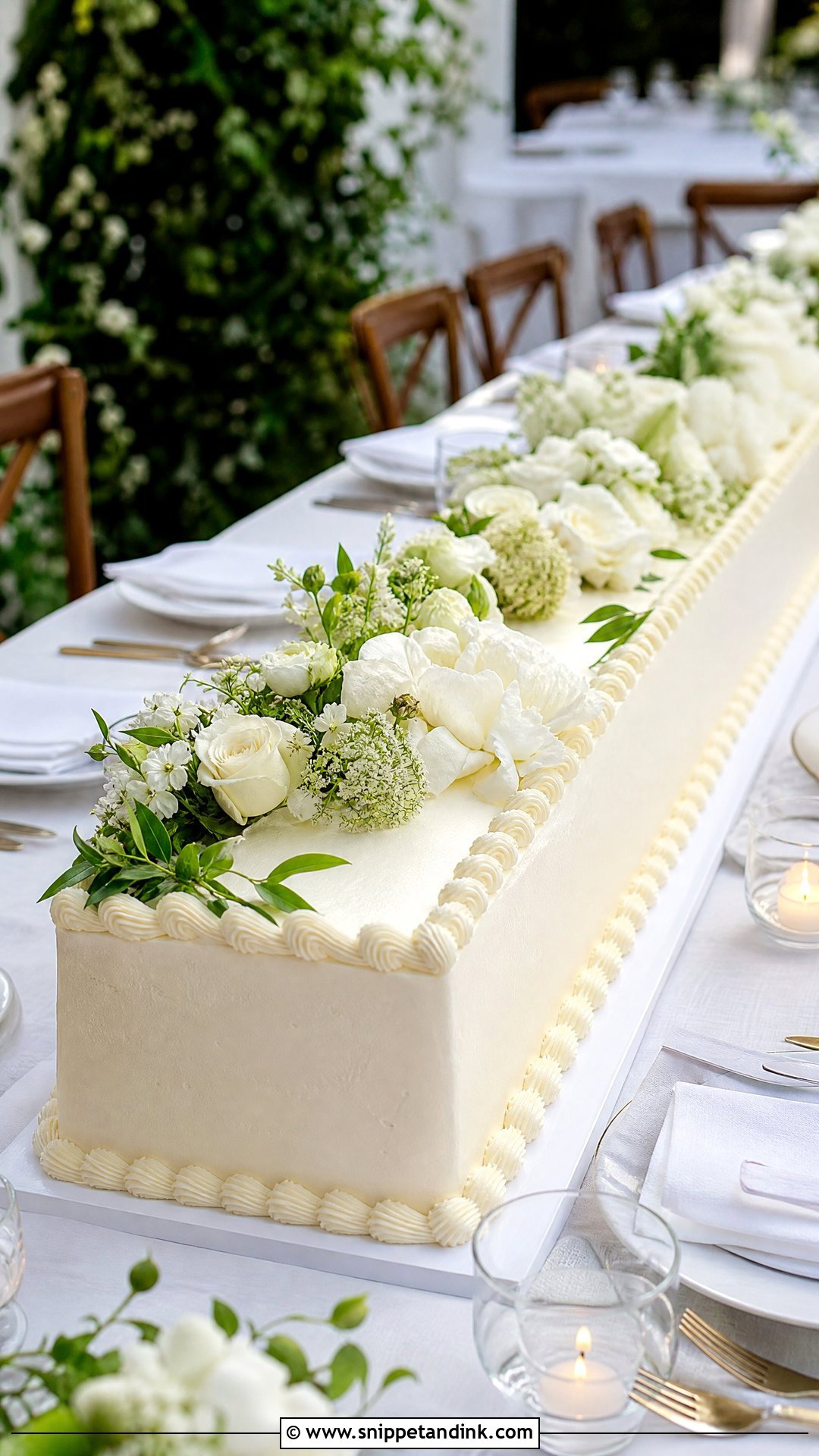 Long Table Wedding Sheet Cake - Snippet and Ink - 20 Wedding Sheet Cakes