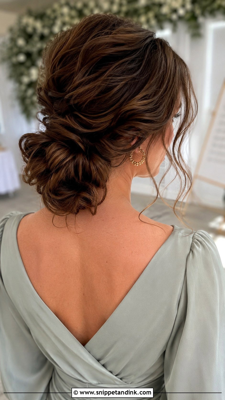 Long Textured Low Bun Wedding Guest Hair - Snippet and Ink - 15 Long Hairstyles for a Wedding Guest