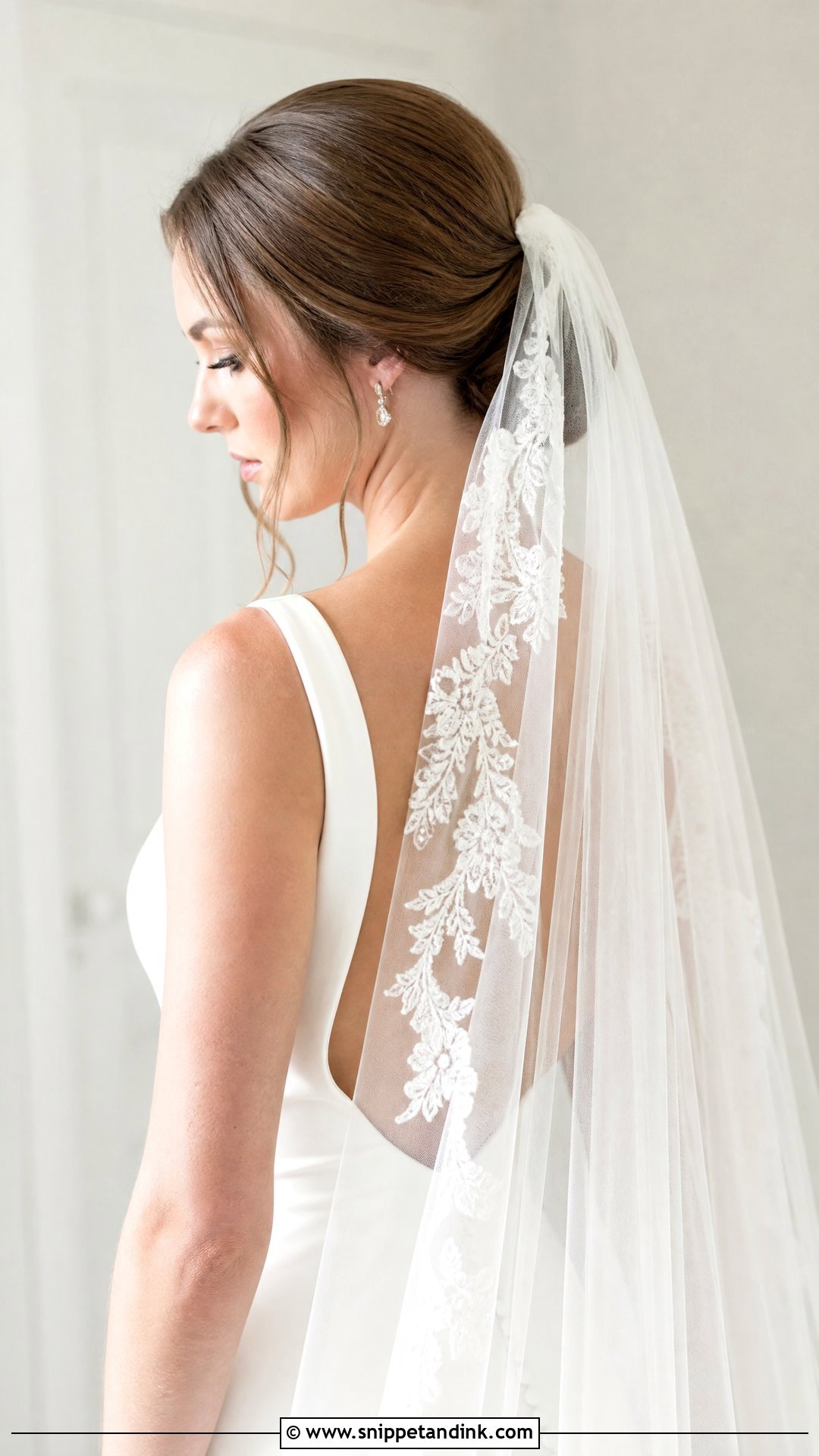 Long Veil Bride Hairstyle - Snippet and Ink - 15 Classy Bride Hairstyles