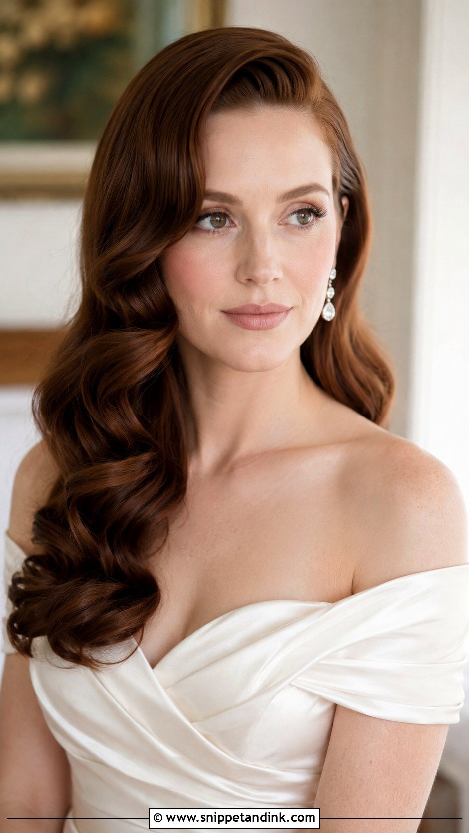 Long Vintage Waves For Wedding - Snippet and Ink - 15 Long Hair Wedding Waves
