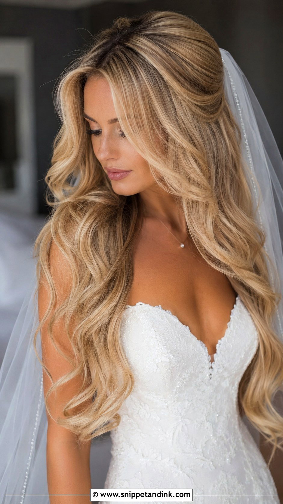 Long Wave Wedding Hair - Snippet and Ink - 15 Wave Hair Wedding Ideas