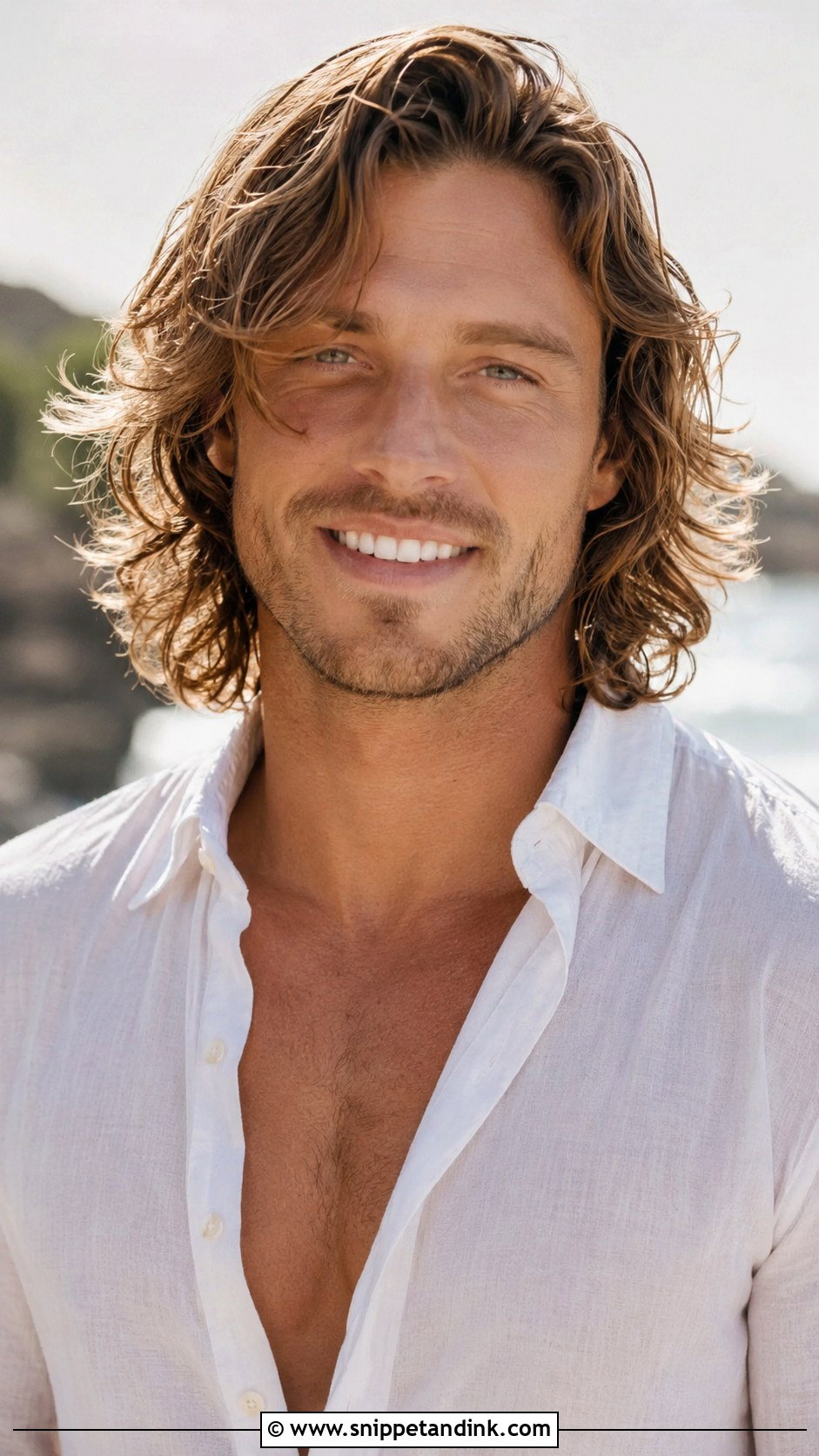 Long Waves Hairstyle for Grooms - Snippet and Ink - 25 Groom Hairstyle Men Ideas