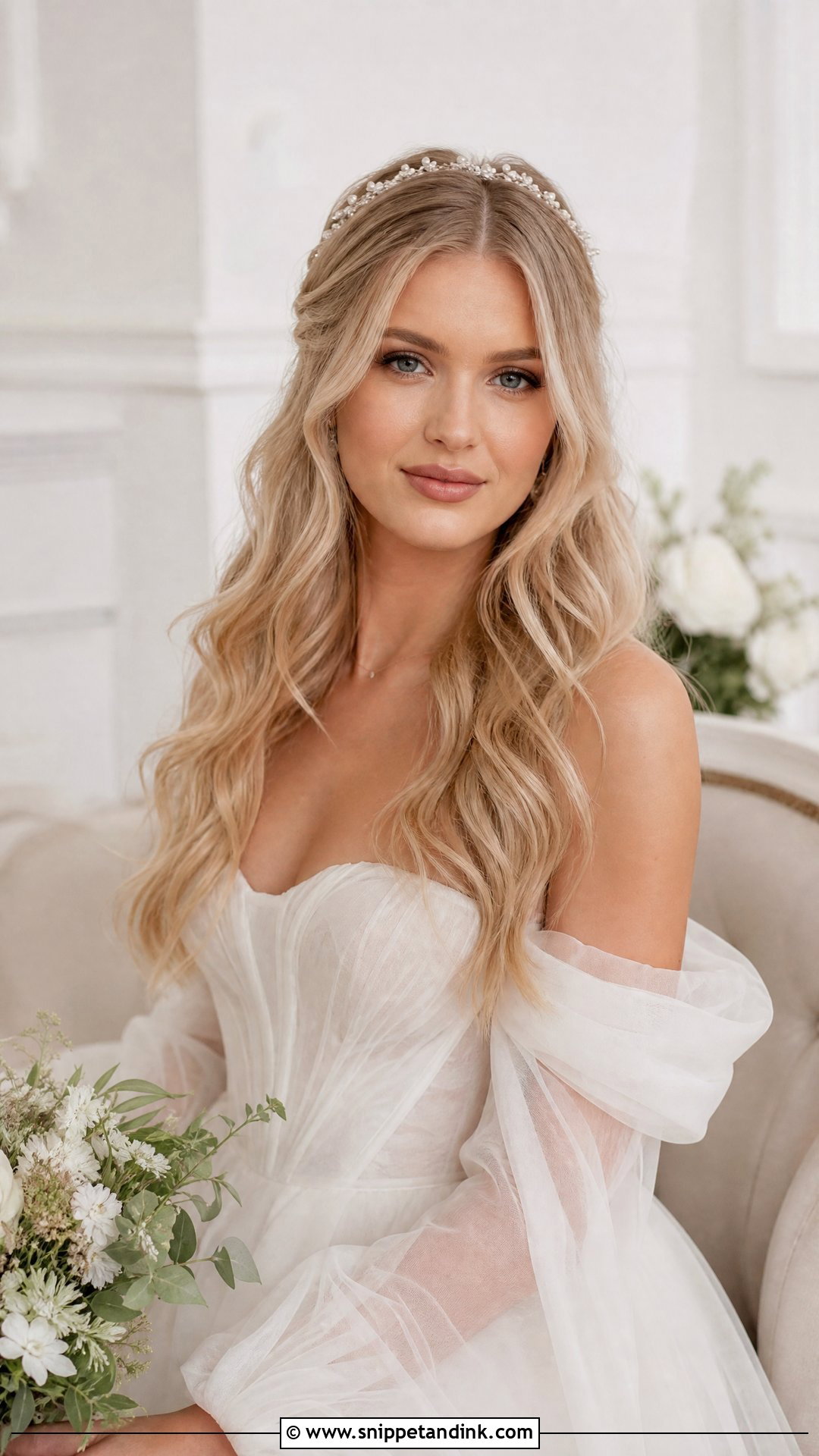 Long Wavy Bridal Hairstyle - Snippet and Ink - 20 Wavy Bridal Hairstyles