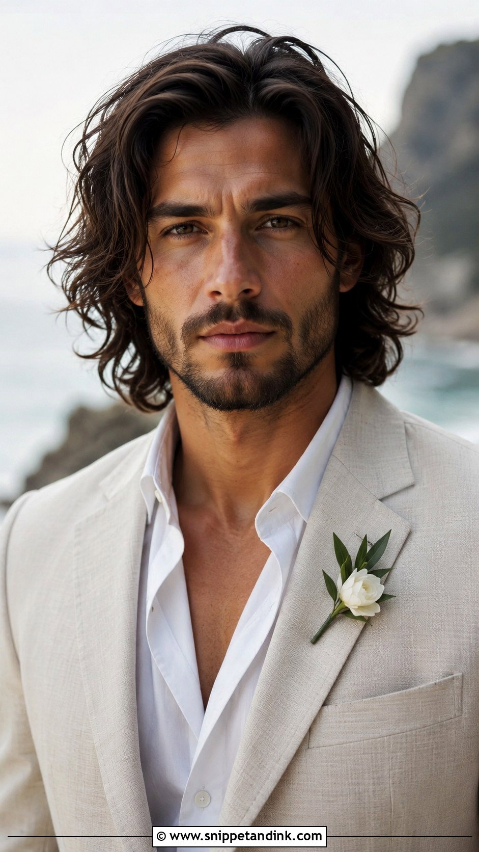 Long Wavy Hair for Grooms - Snippet and Ink - 20 Long Hair Groom Ideas