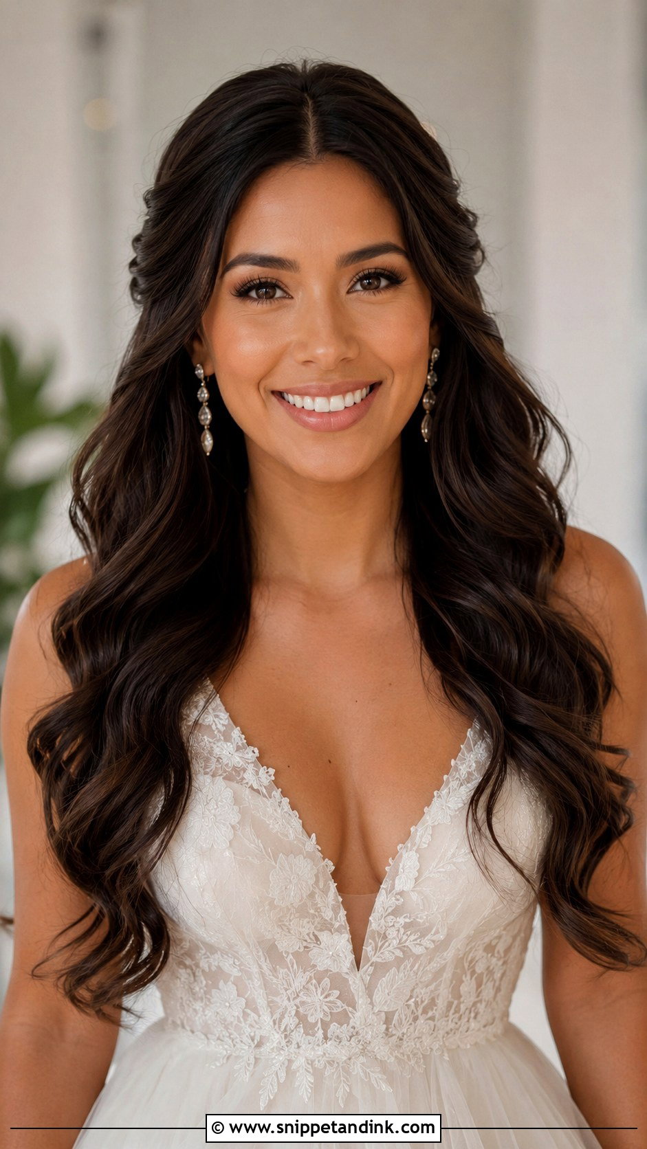 Long Wavy Wedding Hair - Snippet and Ink - 15 Wedding Hairstyles for Long Thick Hair
