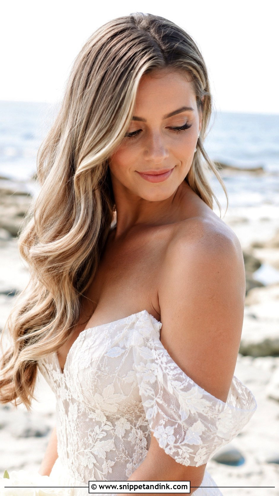 Long Wavy Wedding Hair Down - Snippet and Ink - 25 Wavy Hair for Wedding Ideas
