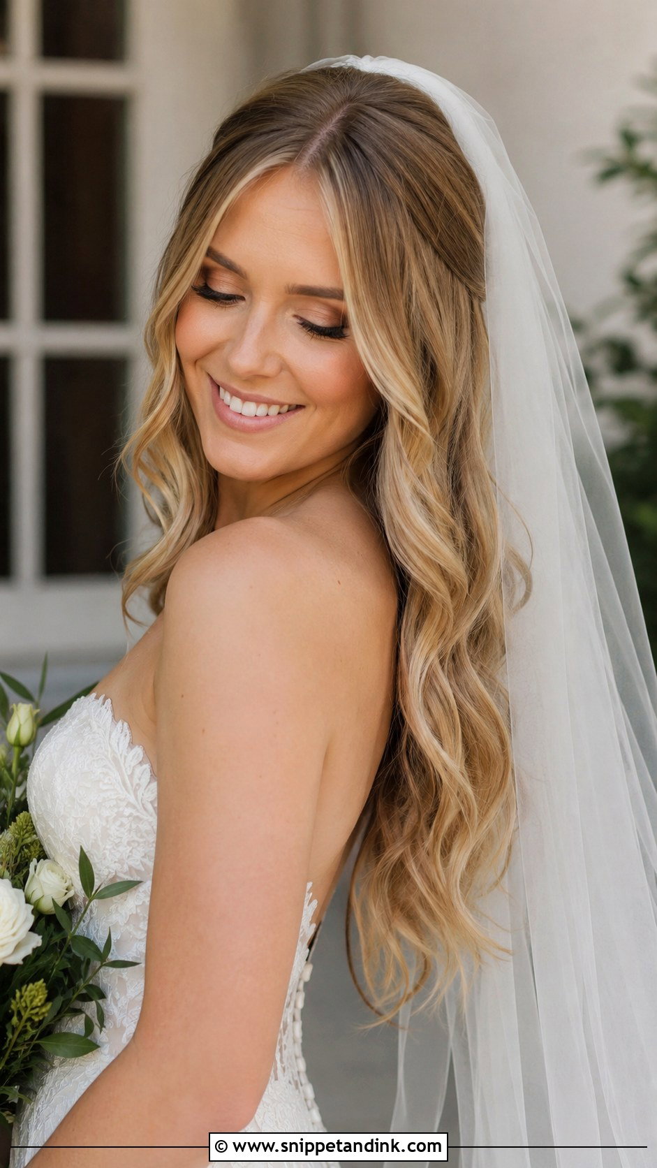 Long Wavy Wedding Hair Down - Snippet and Ink - 25 Wedding Hair Waves