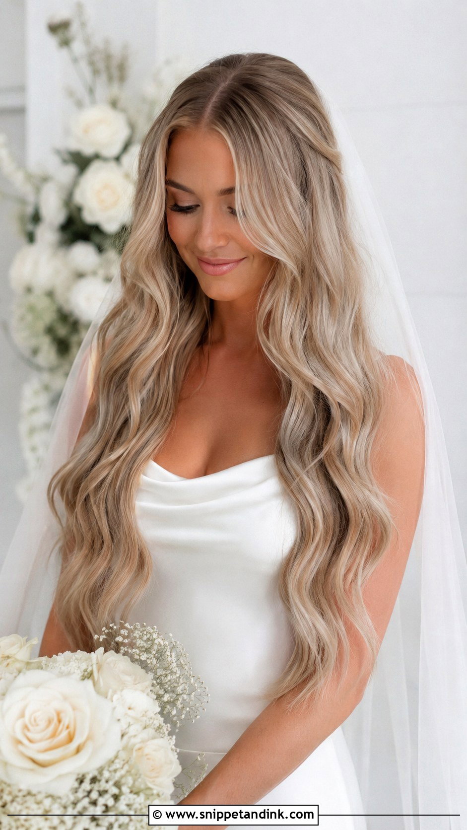 Long Wavy Wedding Hairstyle - Snippet and Ink - 15 Wedding Hairstyles Volume