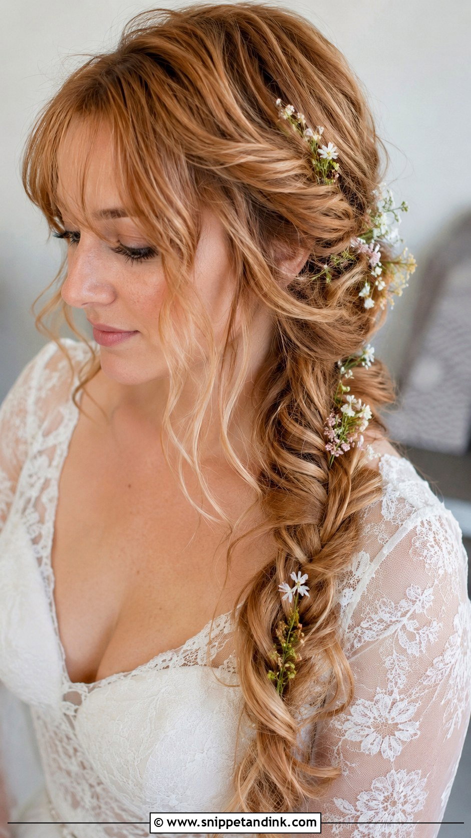 Long Wedding Braided Hair With Bangs - Snippet and Ink - 15 Long Wedding Hairstyles with Bangs