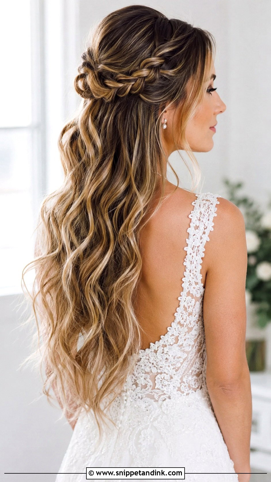 Long Wedding Hair Down Braid - Snippet and Ink - 15 Wedding Hair Down Braid Ideas