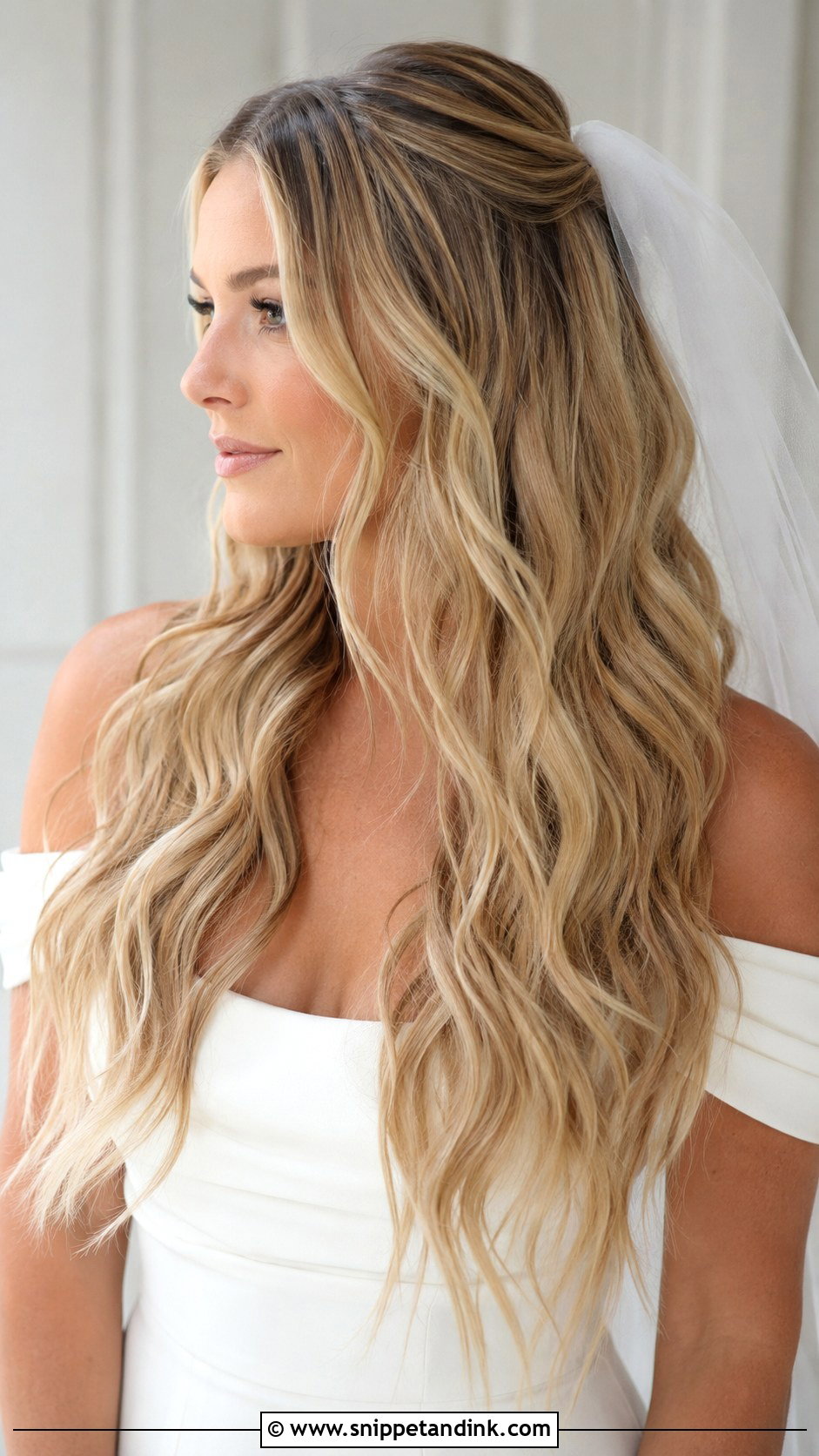 Long Wedding Hair Down With Loose Waves - Snippet and Ink - 15 Wedding Hair for Long Hair Down Ideas
