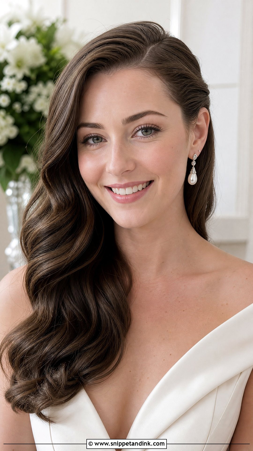 Long Wedding Hair Down With Side Part - Snippet and Ink - 20 Wedding Long Hairstyles Down