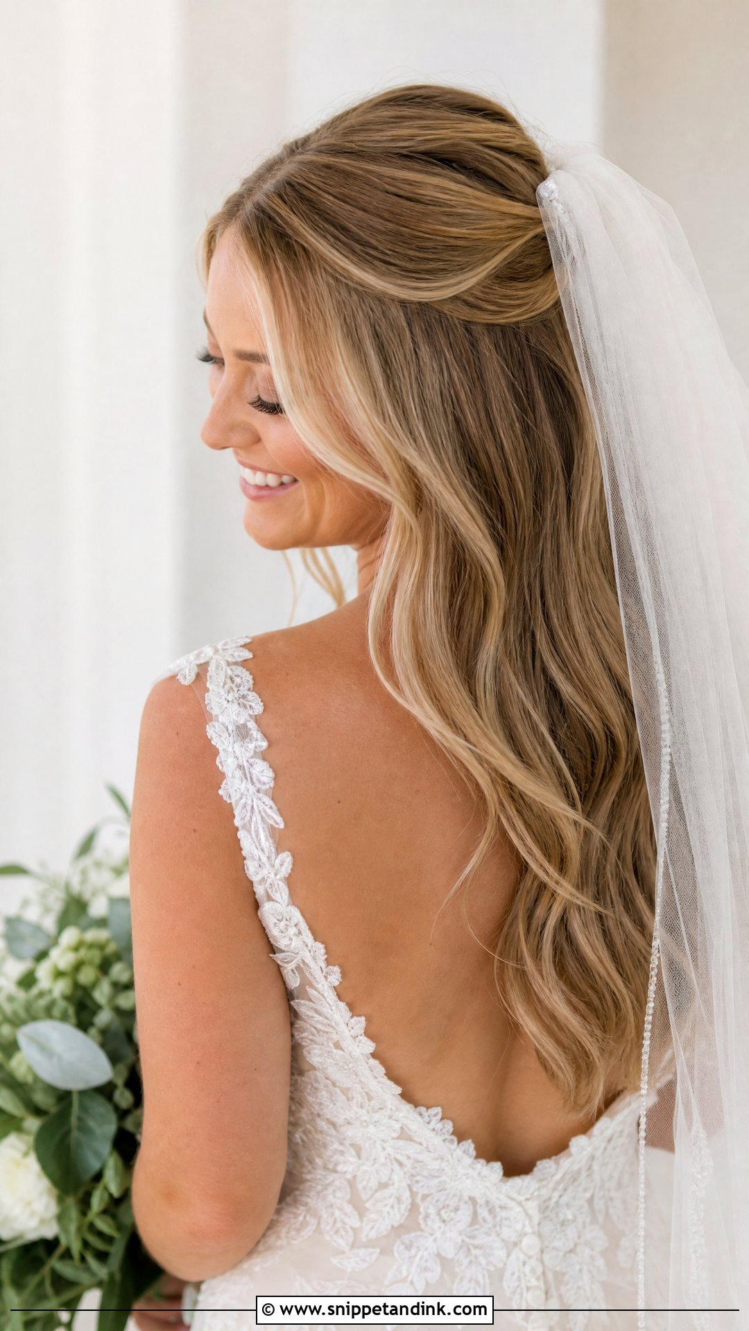 Long Wedding Hair Down With Veil - Snippet and Ink - 20 Wedding Long Hairstyles Down