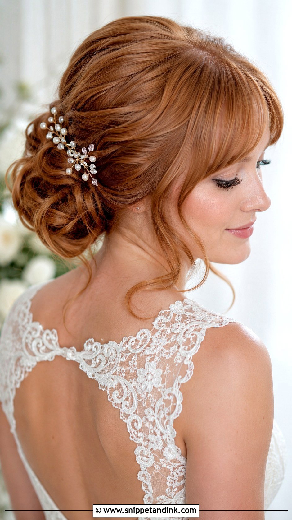 Long Wedding Hair With Bangs And Veil - Snippet and Ink - 15 Long Wedding Hairstyles with Bangs
