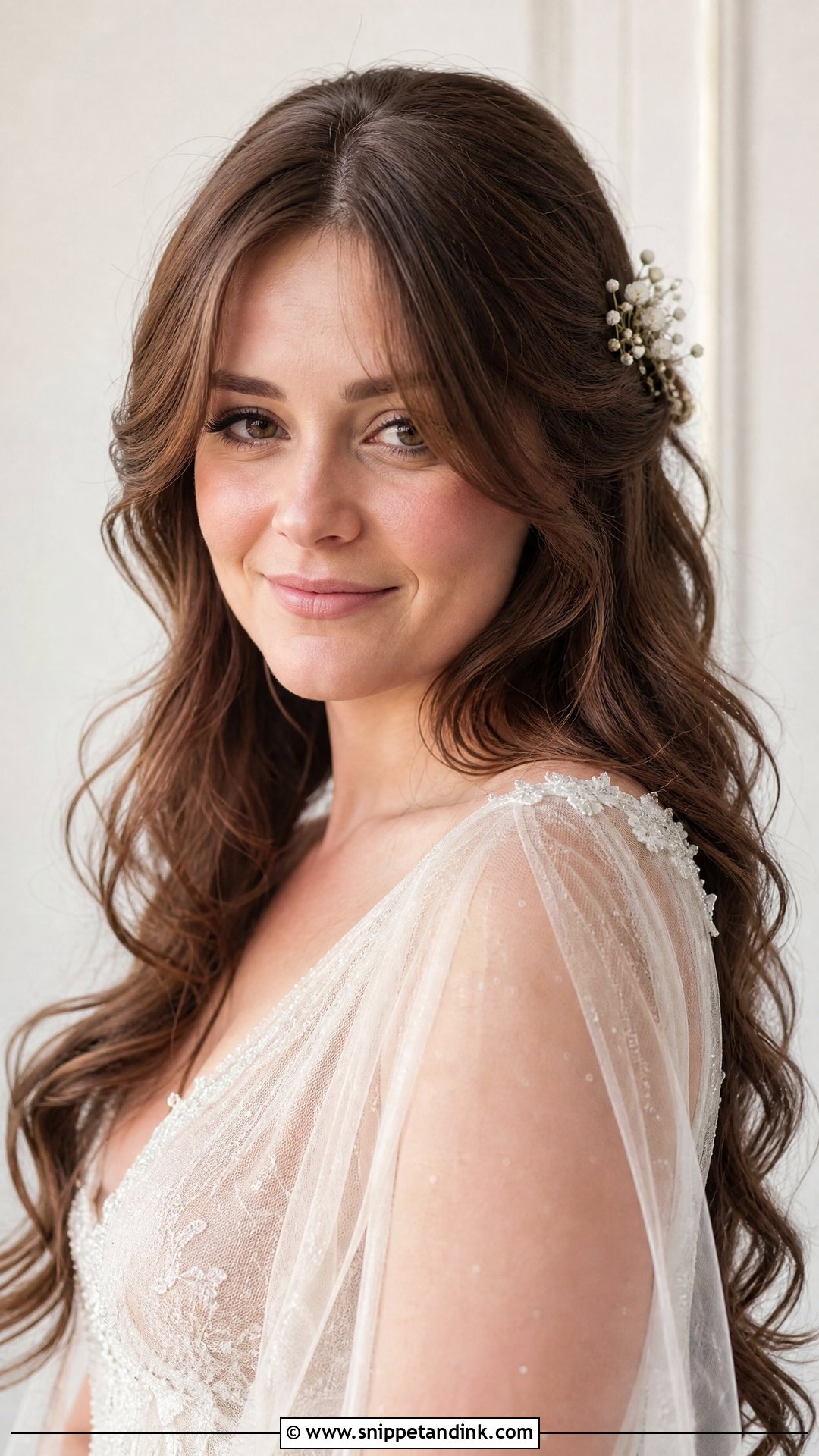 Long Wedding Hair With Curtain Bangs - Snippet and Ink - 15 Bride Hairstyles Bangs