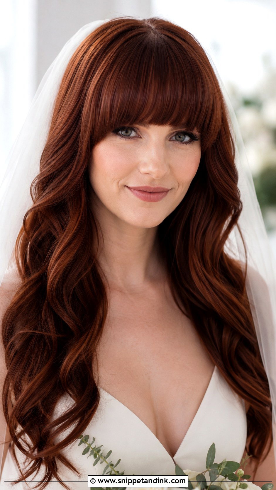 Long Wedding Hair With Full Bangs - Snippet and Ink - 15 Long Wedding Hair with Bangs