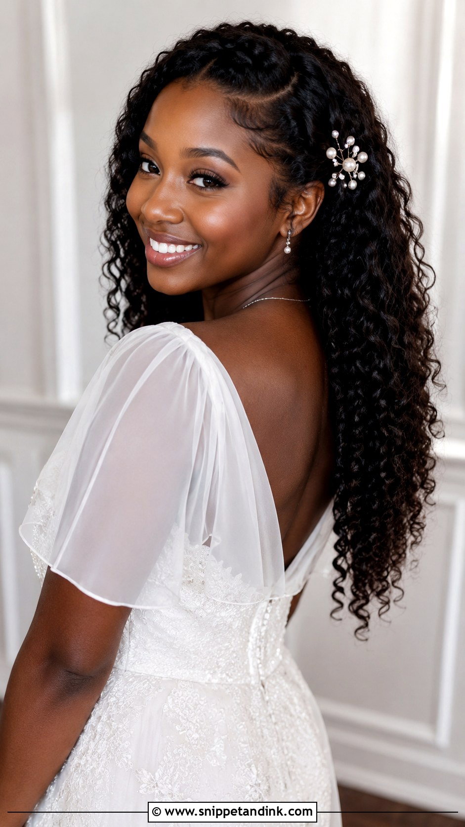 Long Wedding Hair With Natural Curls - Snippet and Ink - 20 Long Hair Down Wedding Hairstyles