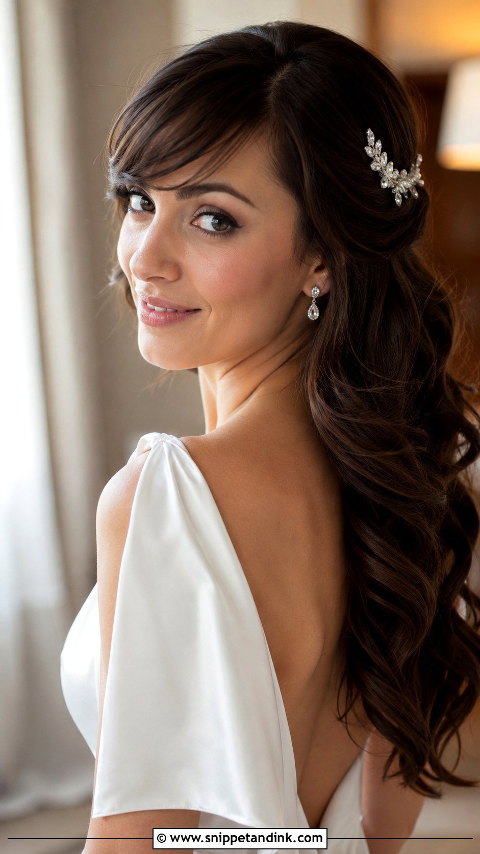 Long Wedding Hair With Side Bangs - Snippet and Ink - 15 Long Wedding Hair with Bangs