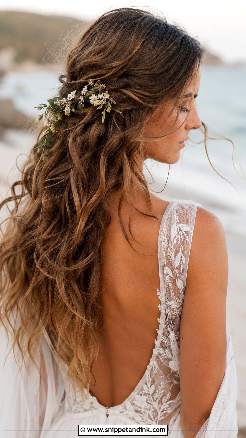 Loose Beach Waves Boho Wedding Hairstyle - Snippet and Ink - 25 Boho Wedding Hairstyles