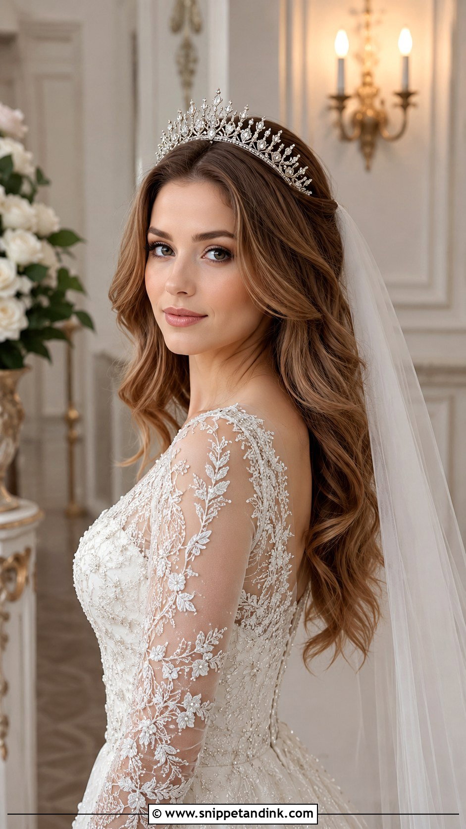 Loose Beach Waves Bridal Hairstyle - Snippet and Ink - 25 Bridal Open Hairstyles