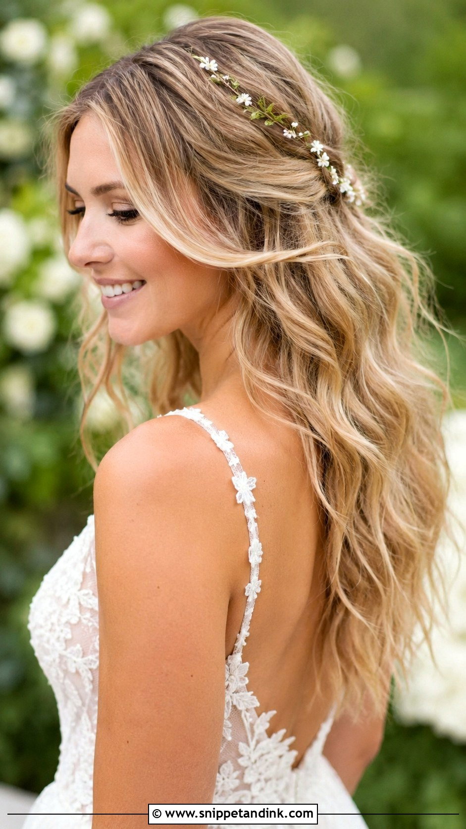 Loose Beach Waves Wedding Hair - Snippet and Ink - 25 Bohemian Wedding Hair Ideas
