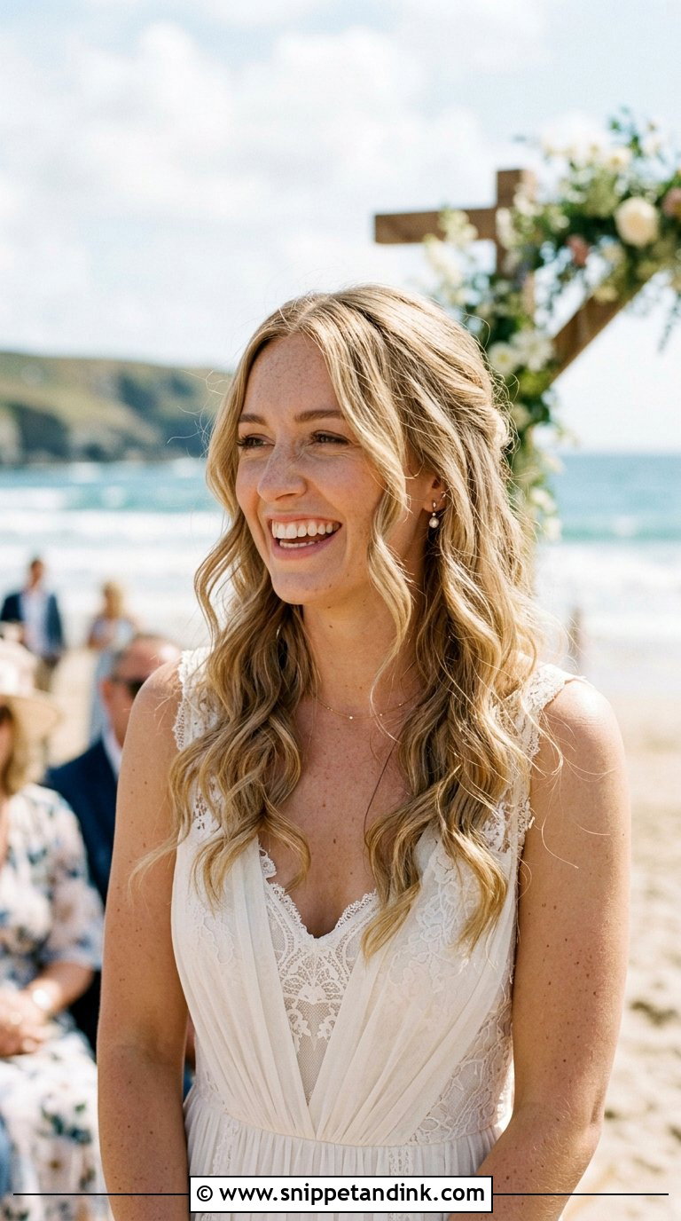 Loose Beach Waves for Brides - Snippet and Ink - 20 Casual Wedding Hair Ideas
