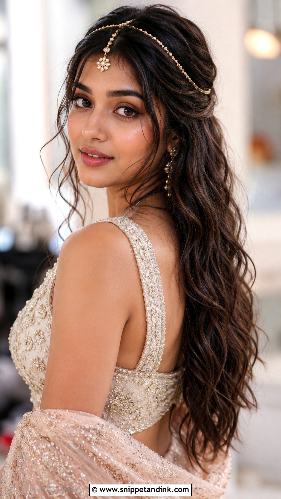 Loose Beach Waves for Marriage Function - Snippet and Ink - 25 Hair Styles for Marriage Function