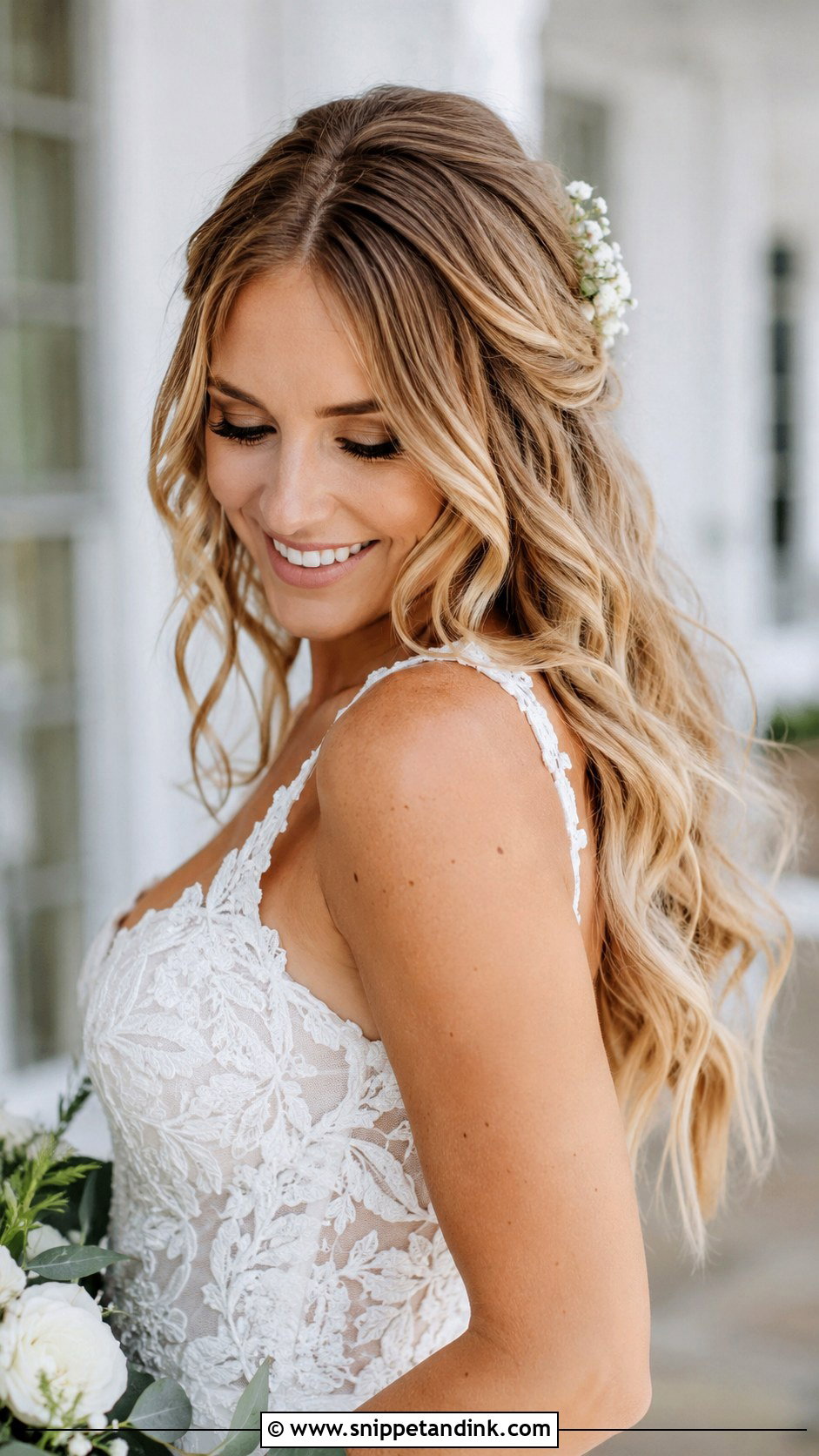 Loose Beachy Waves - Snippet and Ink - 25 Shoulder Length Wedding Hairstyles