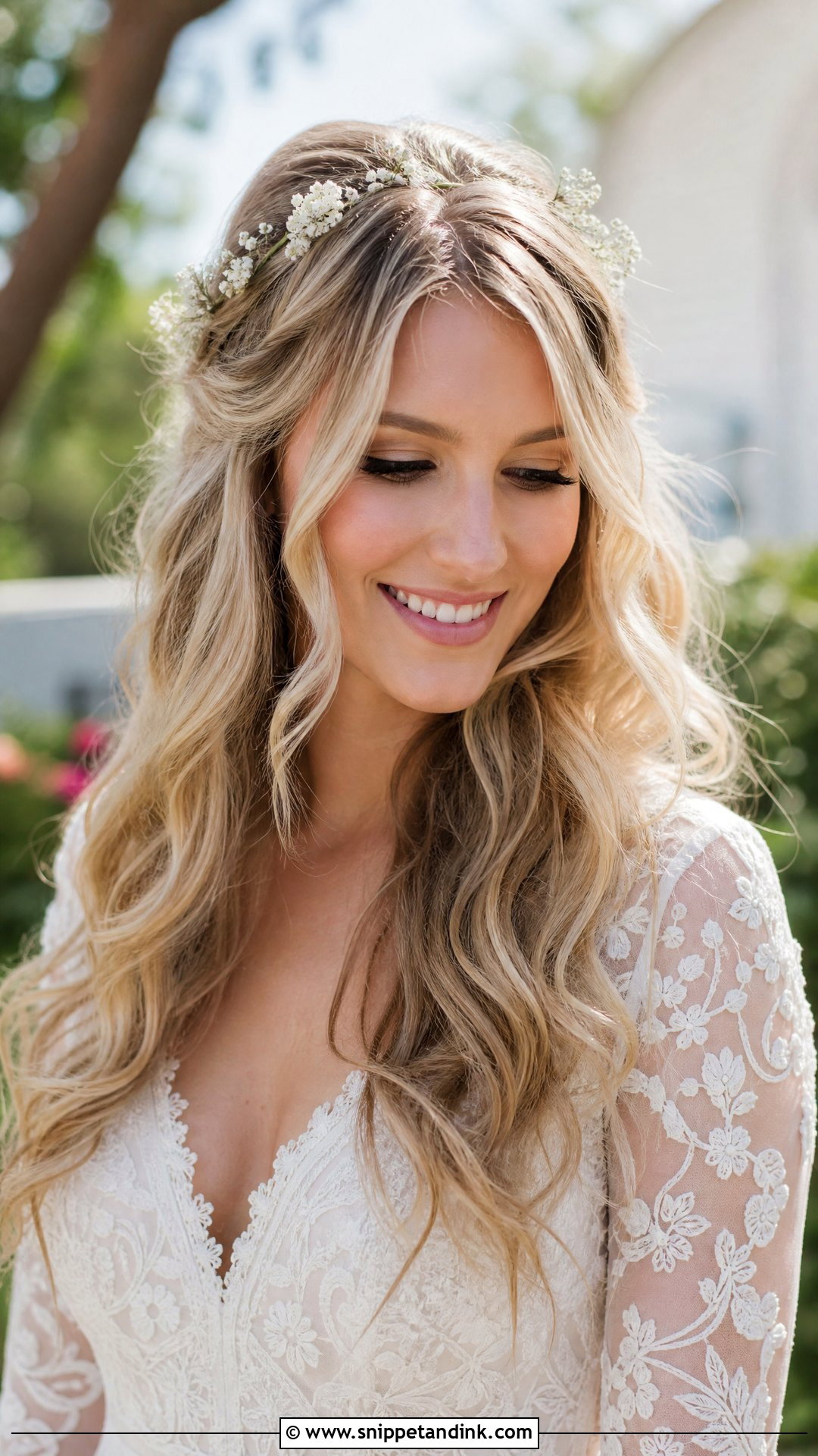 Loose Bohemian Bride Hair With Waves - Snippet and Ink - 15 Bohemian Bride Hair Ideas