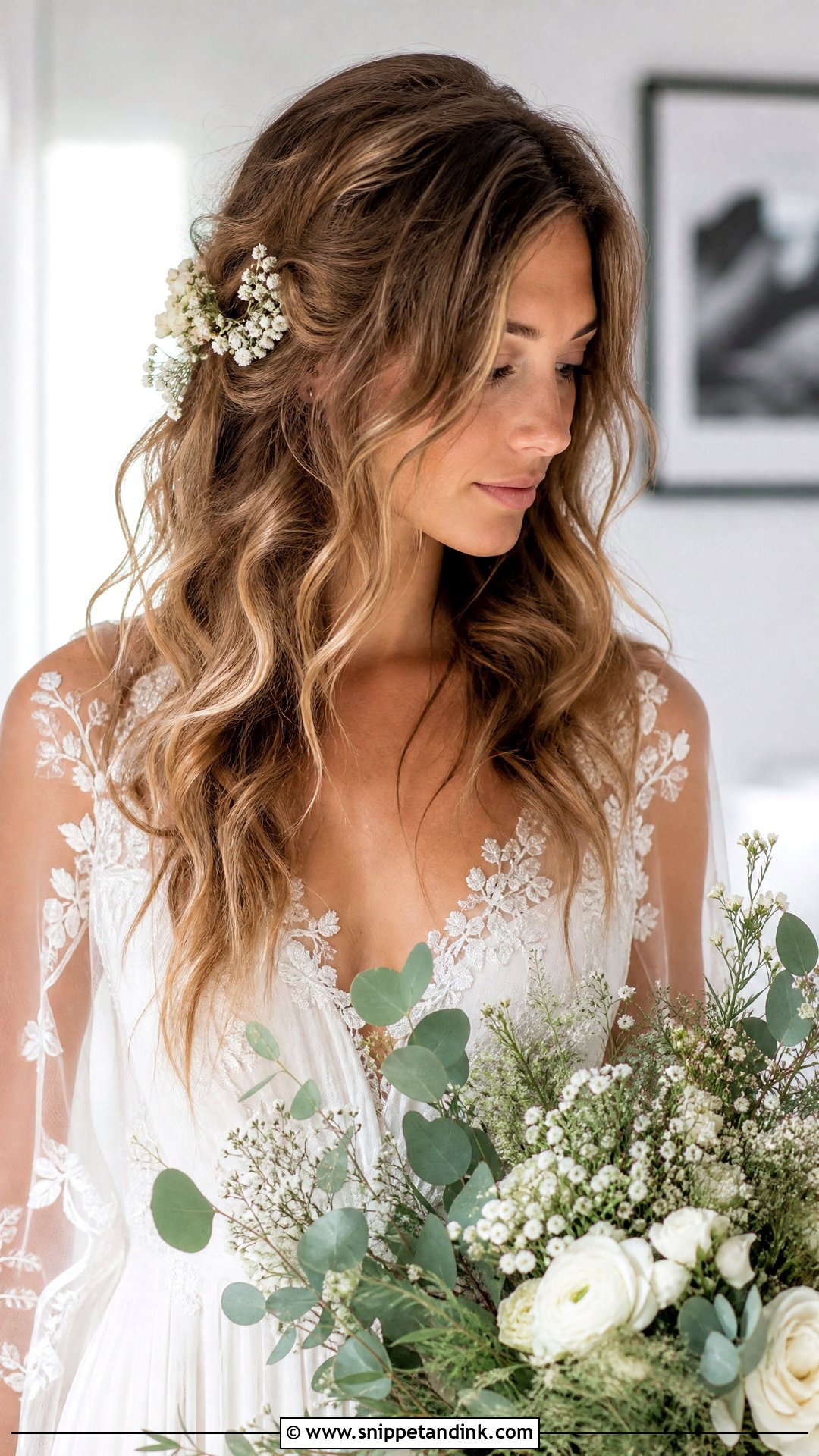 Loose Bohemian Waves - Snippet and Ink - 20 Long Wedding Hair All Down Ideas