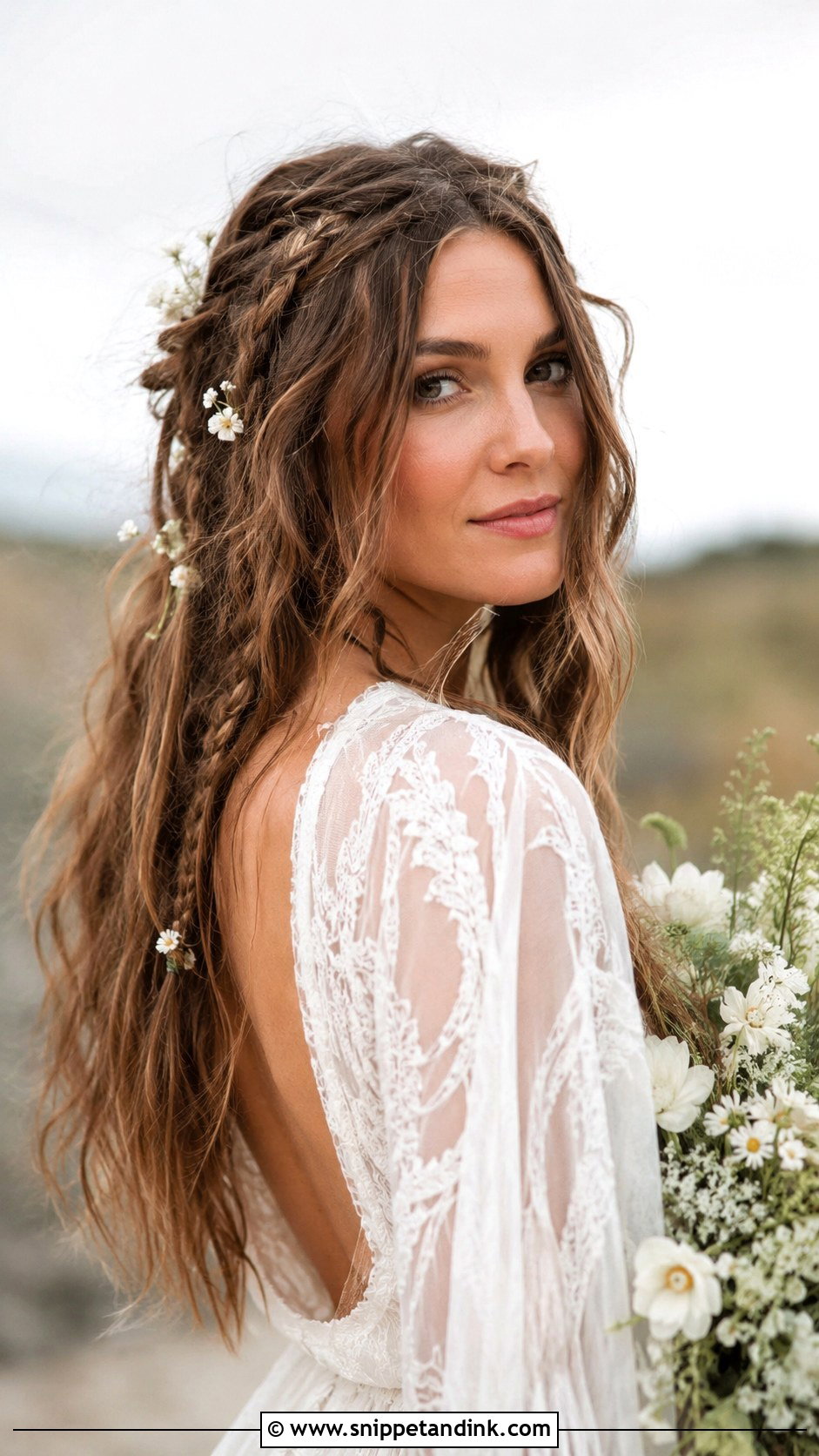 Loose Boho Braids - Snippet and Ink - 35 Bridal Hair Ideas