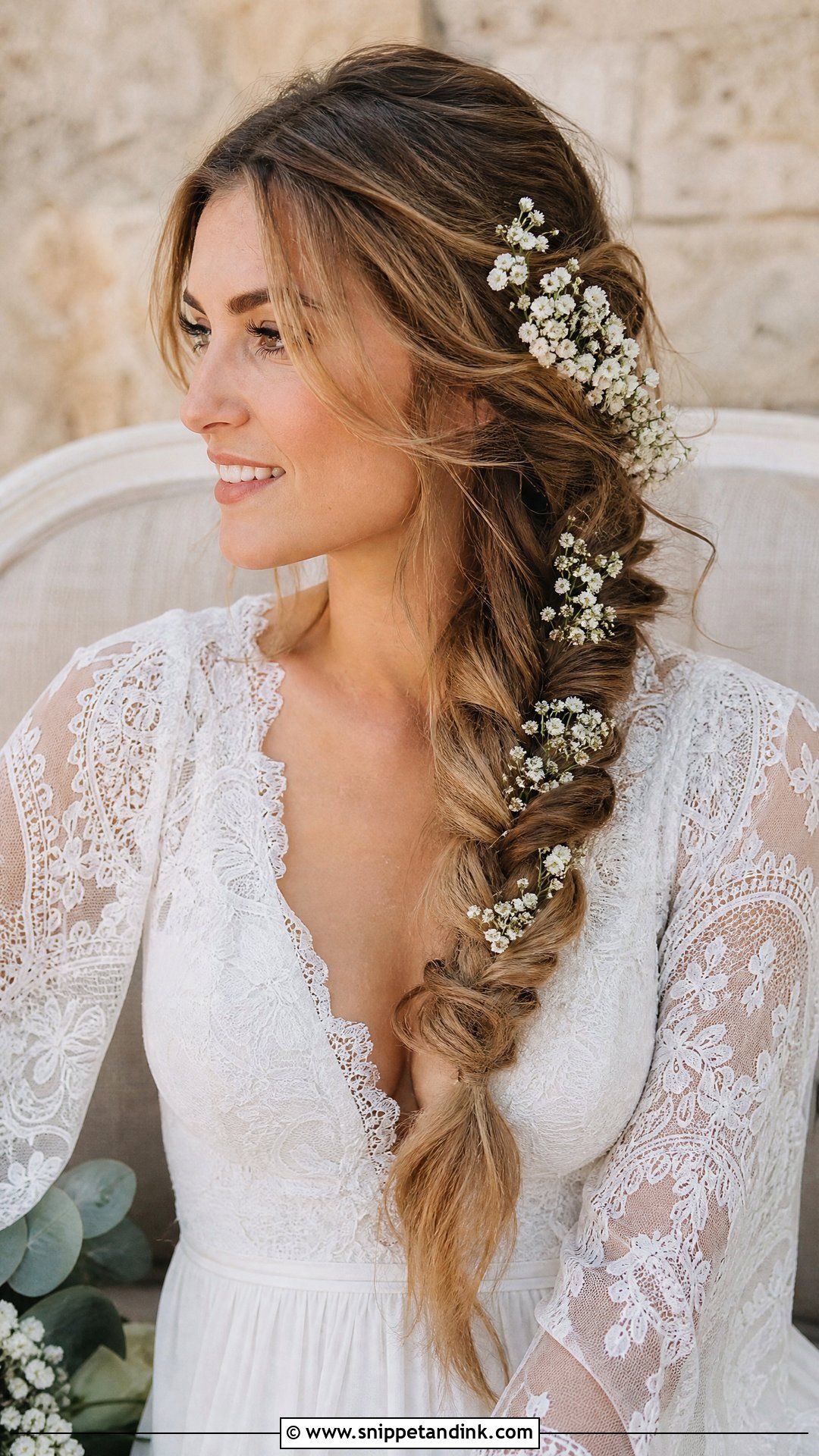 Loose Boho Side Braid - Snippet and Ink - 25 Braided Hairstyles for Bride
