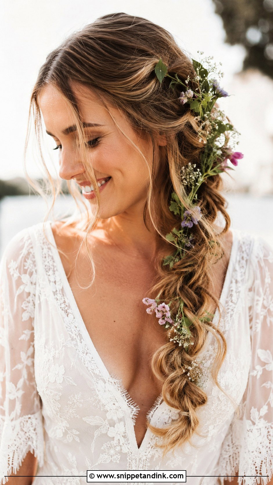 Loose Boho Side Braid - Snippet and Ink - 20 Braid Hairstyle for Wedding Ideas
