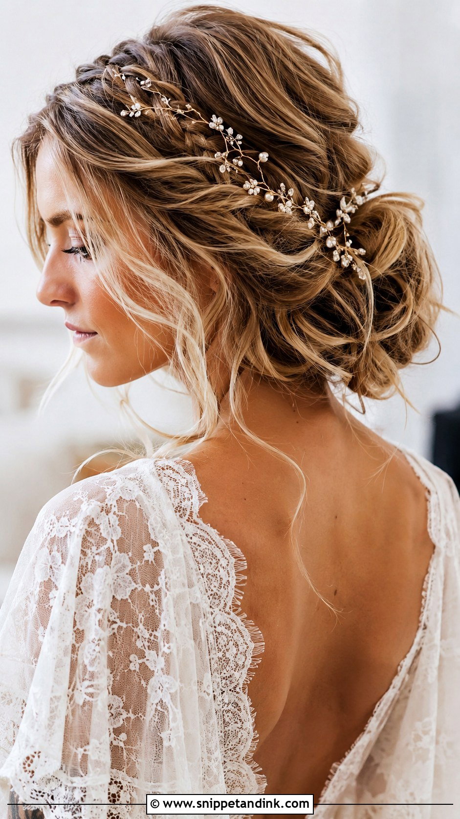 Loose Boho Updo Wedding Hair - Snippet and Ink - 15 Wedding Hair Loose Updo Ideas