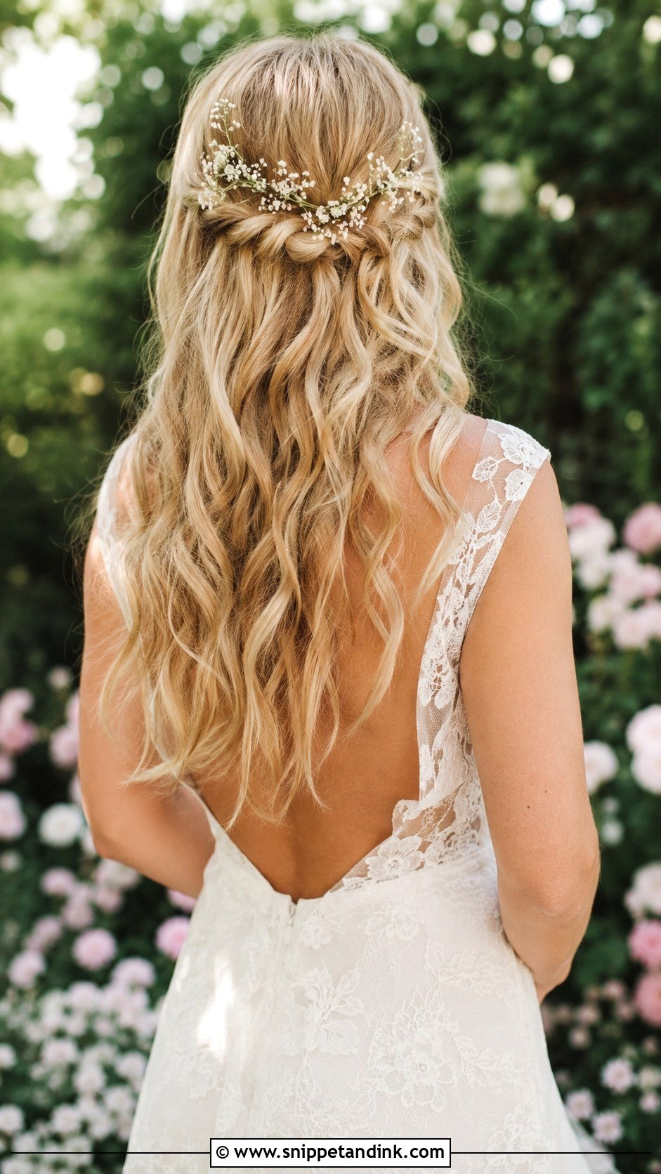 Loose Boho Waves With Flowers - Snippet and Ink - 25 Boho Bride Hair Ideas