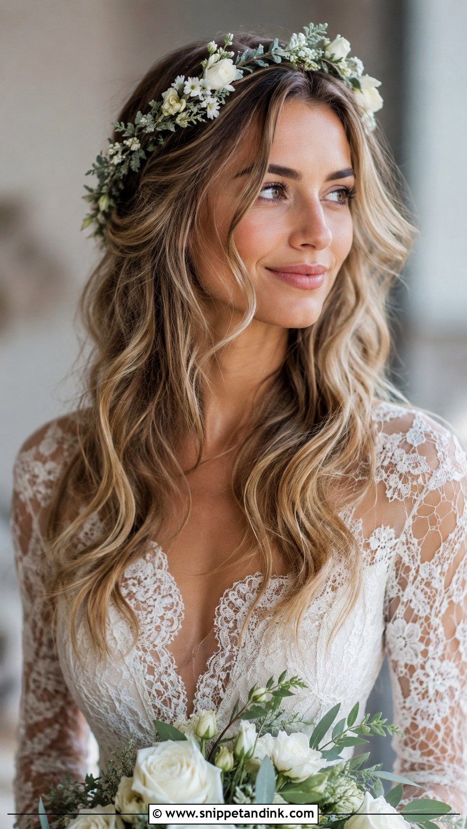 Loose Boho Waves for Brides - Snippet and Ink - 30 Bride Hair Down Ideas