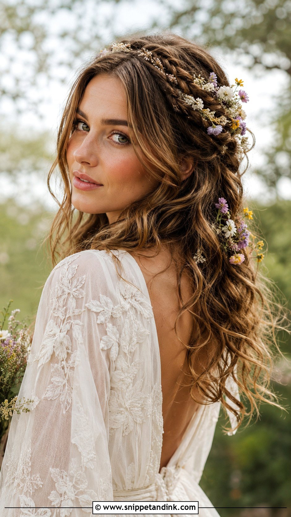 Loose Boho Waves for Wedding - Snippet and Ink - 20 Hair Down for Wedding Ideas