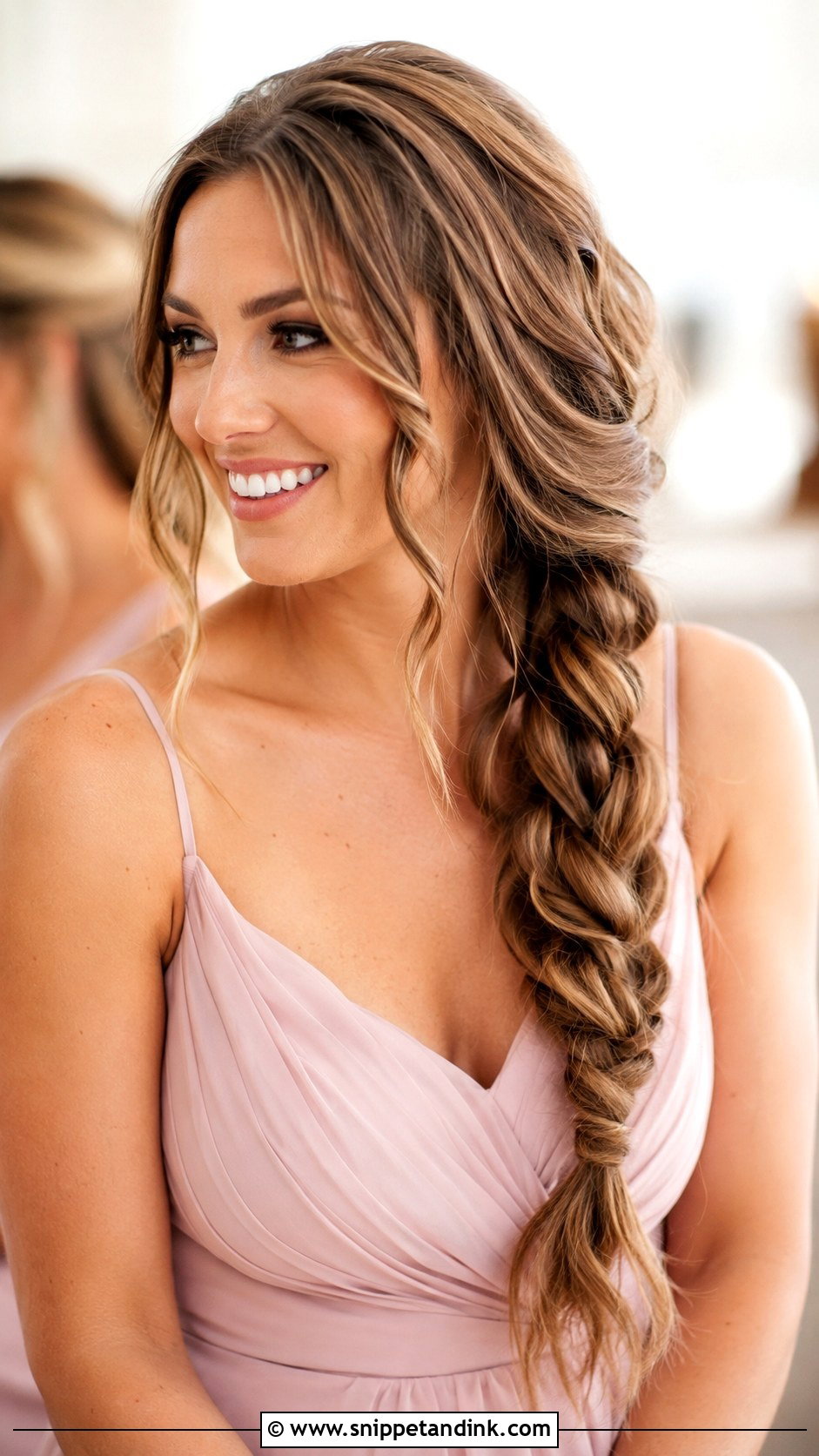 Loose Braid Bridesmaid Hairstyle - Snippet and Ink - 25 Easy Bridesmaid Hairstyles