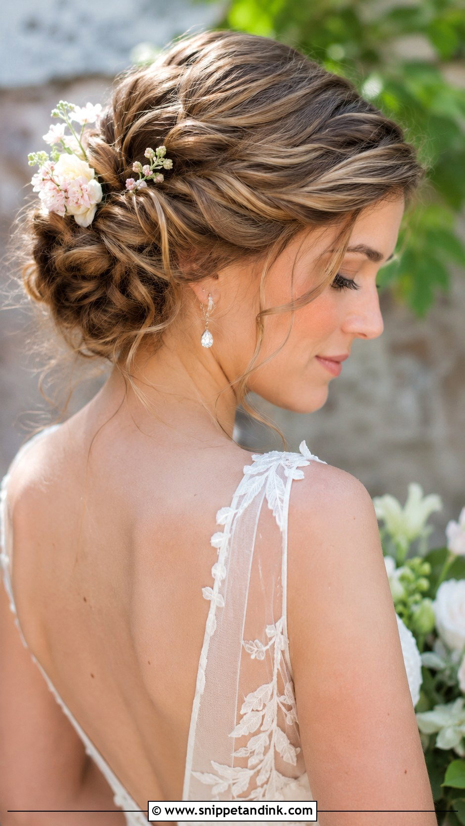 Loose Braided Bun - Snippet and Ink - 25 Bridal Updos for Long Hair