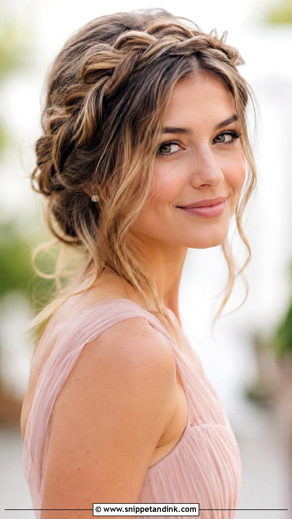 Loose Braided Crown - Snippet and Ink - 30 Mother of the Groom Hairstyles