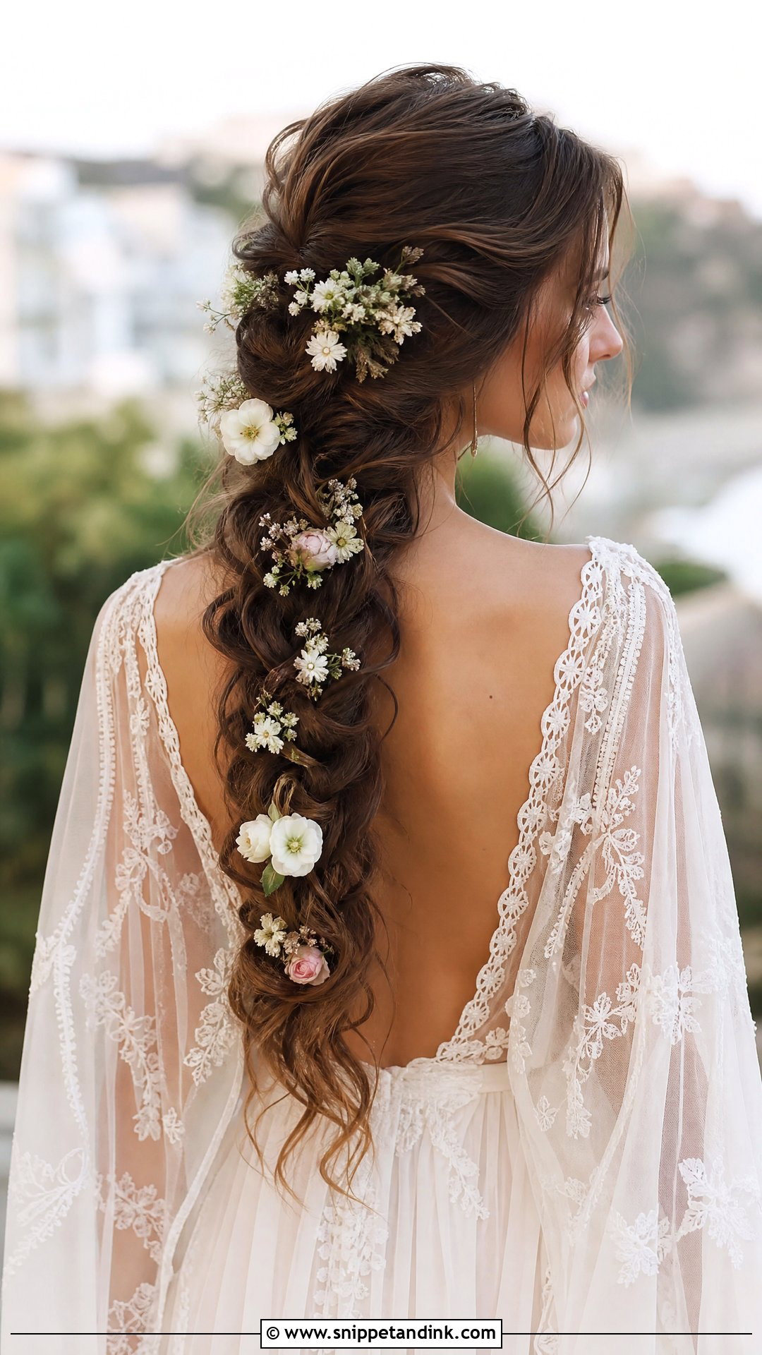 Loose Braided Goddess Style - Snippet and Ink - 20 Bridal Braid Hairstyles