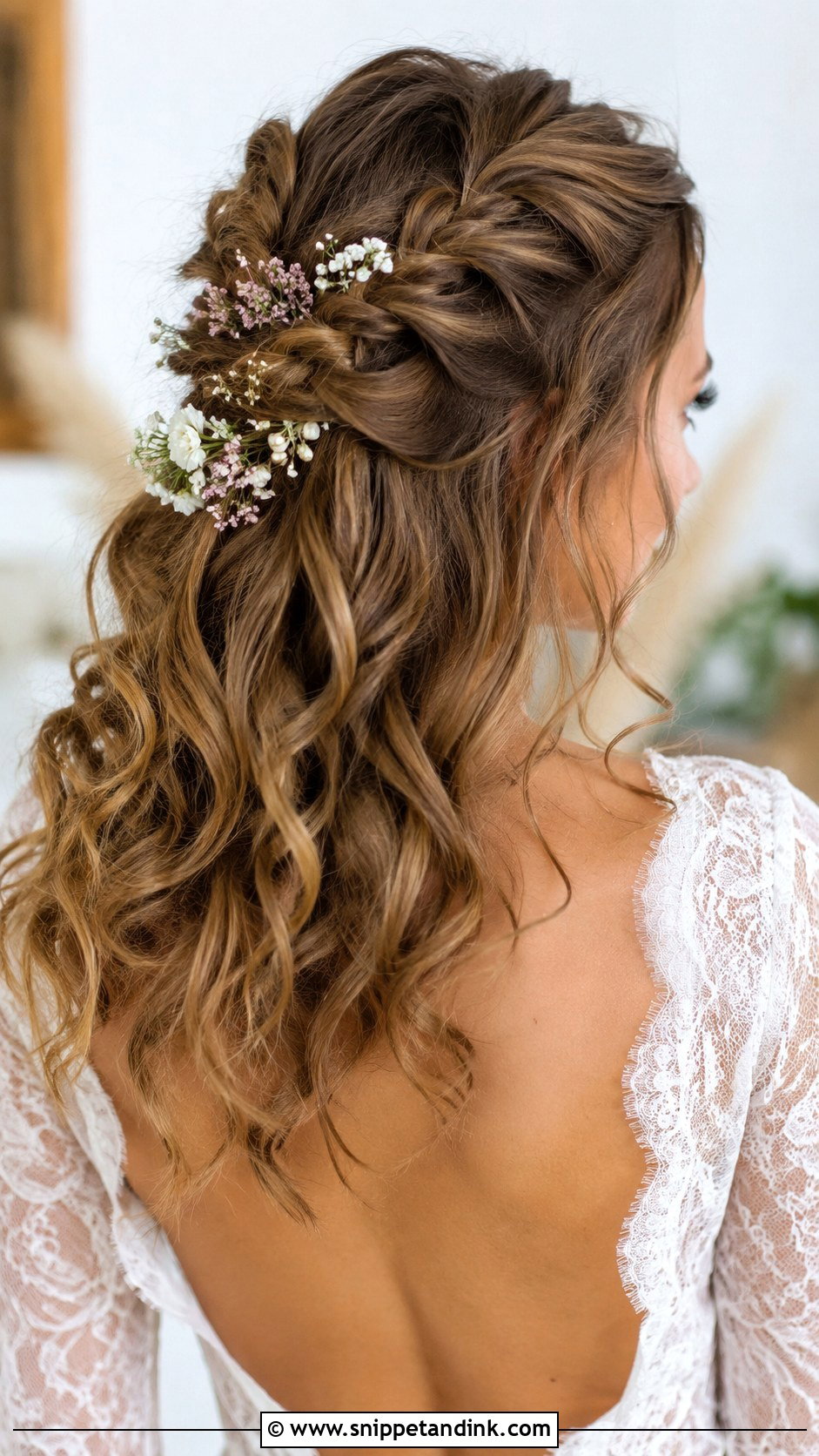 Loose Braided Half Up - Snippet and Ink - 25 Bridal Hair Ideas