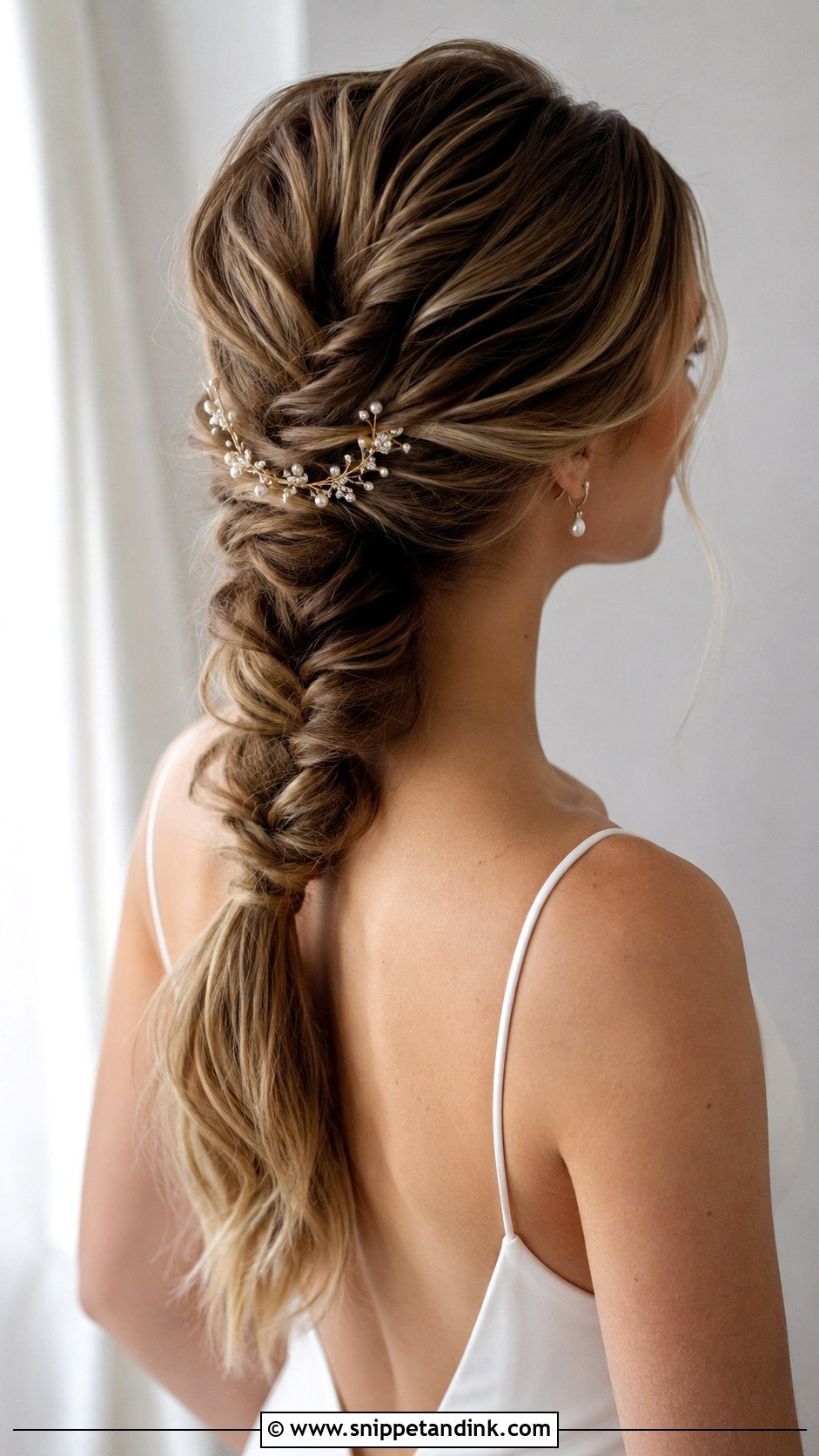 Loose Braided Low Ponytail - Snippet and Ink - 25 Braided Wedding Hair Ideas