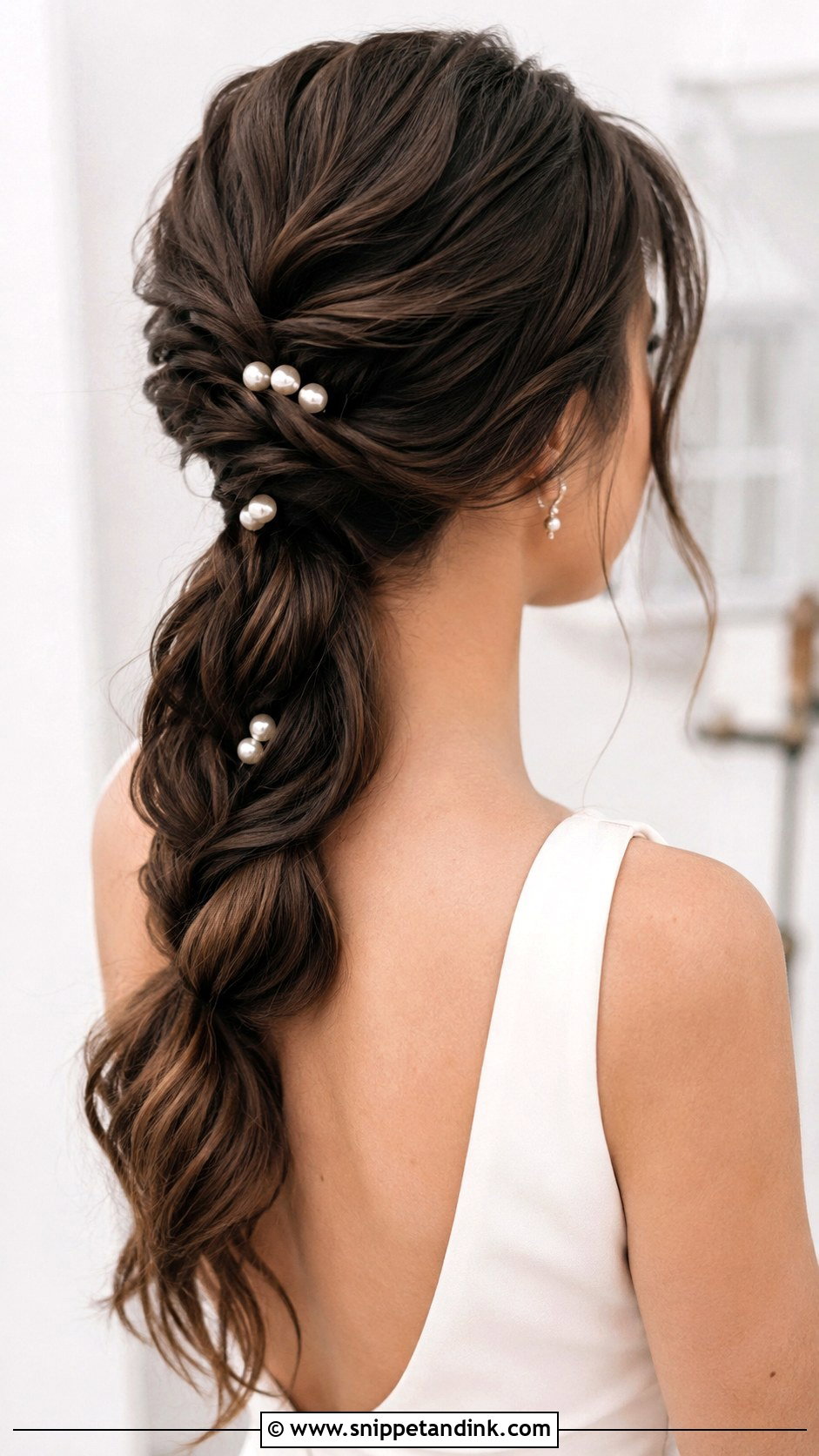 Loose Braided Ponytail Wedding Hair - Snippet and Ink - 20 Loose Braid Wedding Hair Ideas