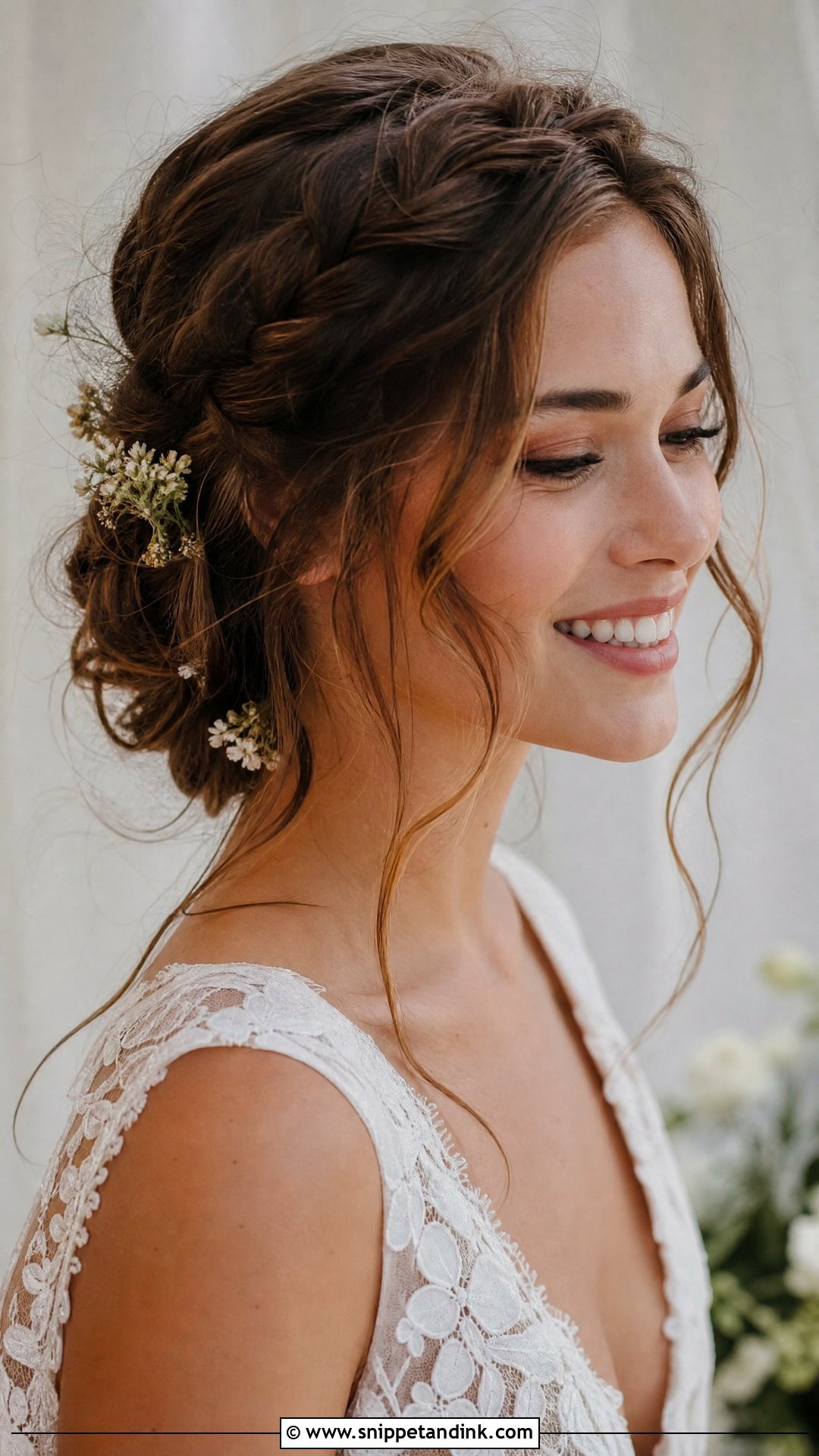 Loose Braided Updo - Snippet and Ink - 20 Minimal Wedding Hairstyle Ideas