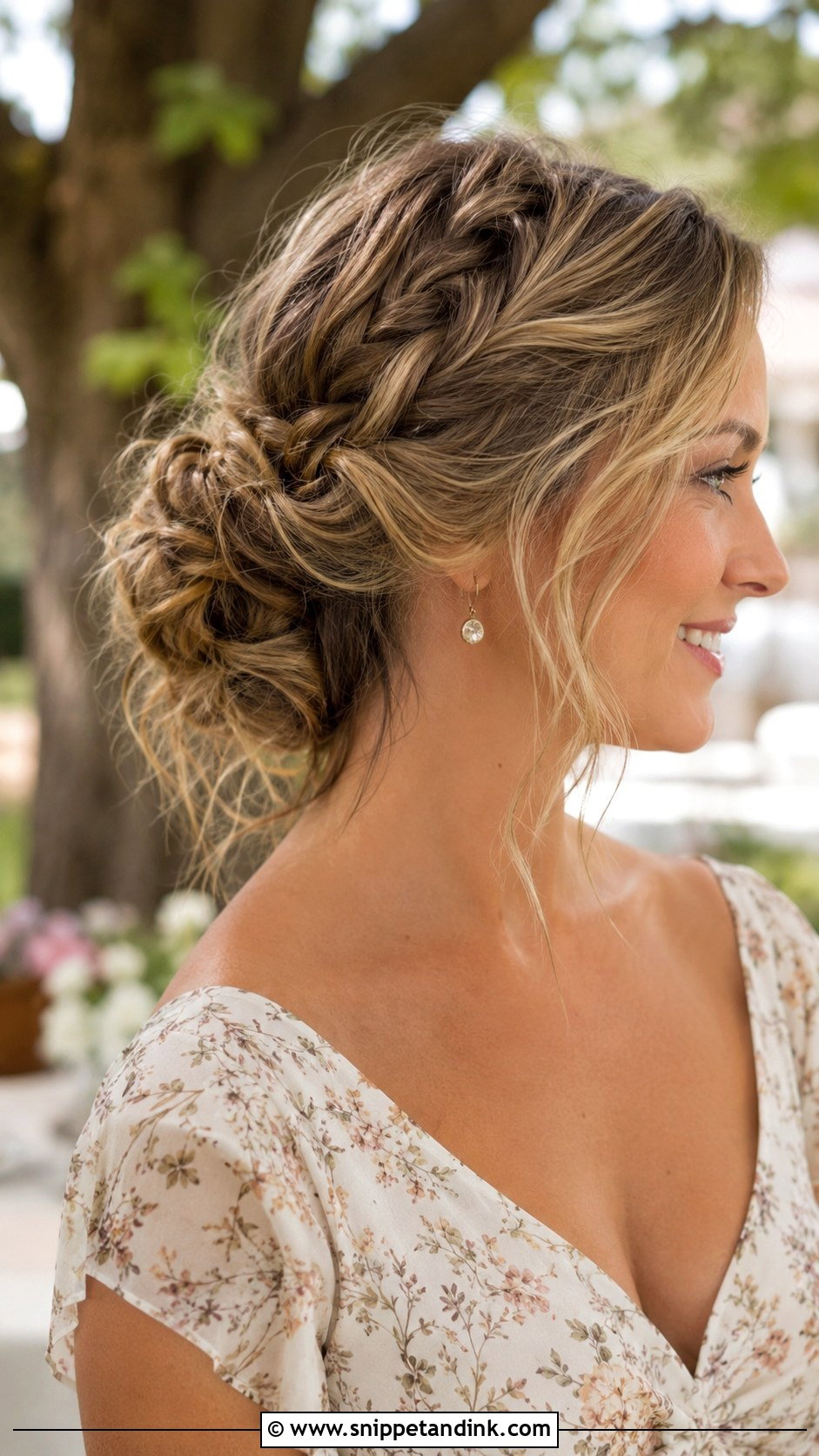 Loose Braided Updo - Snippet and Ink - 30 Hair Looks for Wedding Guest