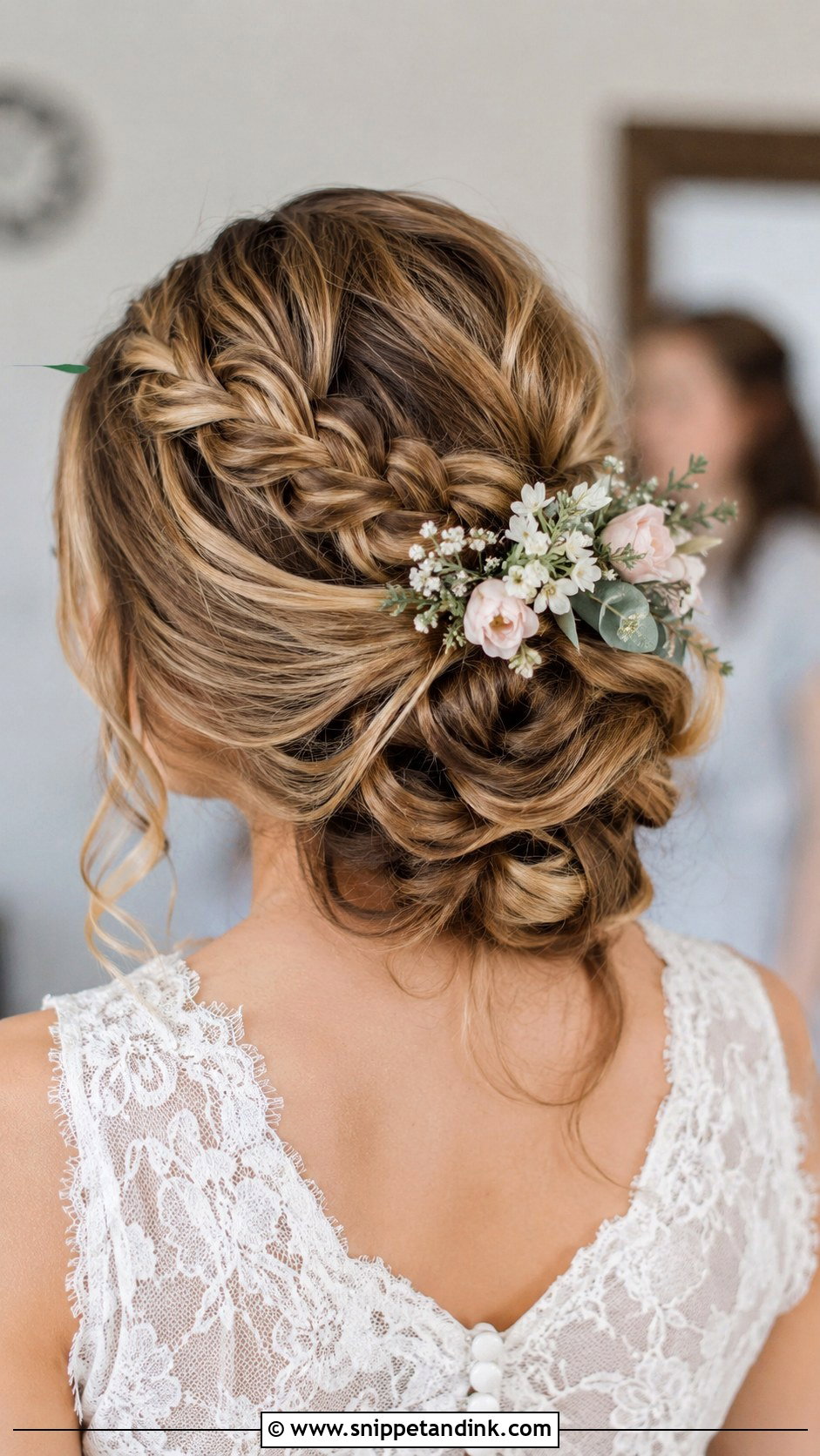Loose Braided Updo - Snippet and Ink - 30 Long Hair Wedding Styles