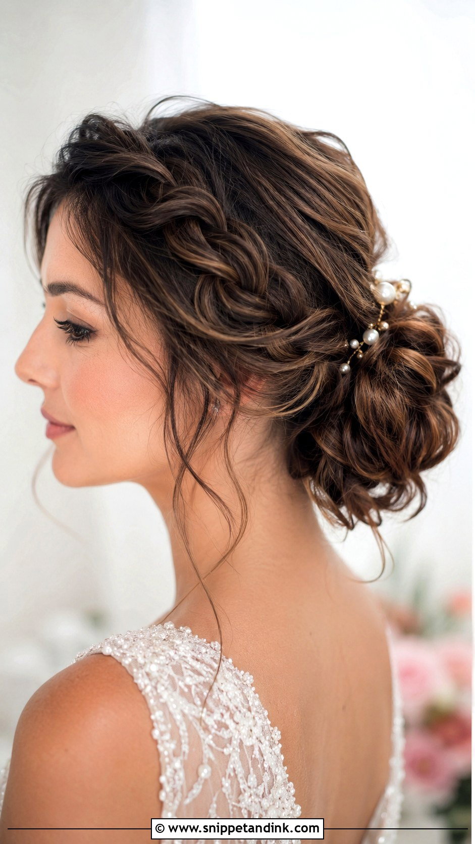 Loose Braided Updo Wedding Hair - Snippet and Ink - 20 Loose Braid Wedding Hair Ideas