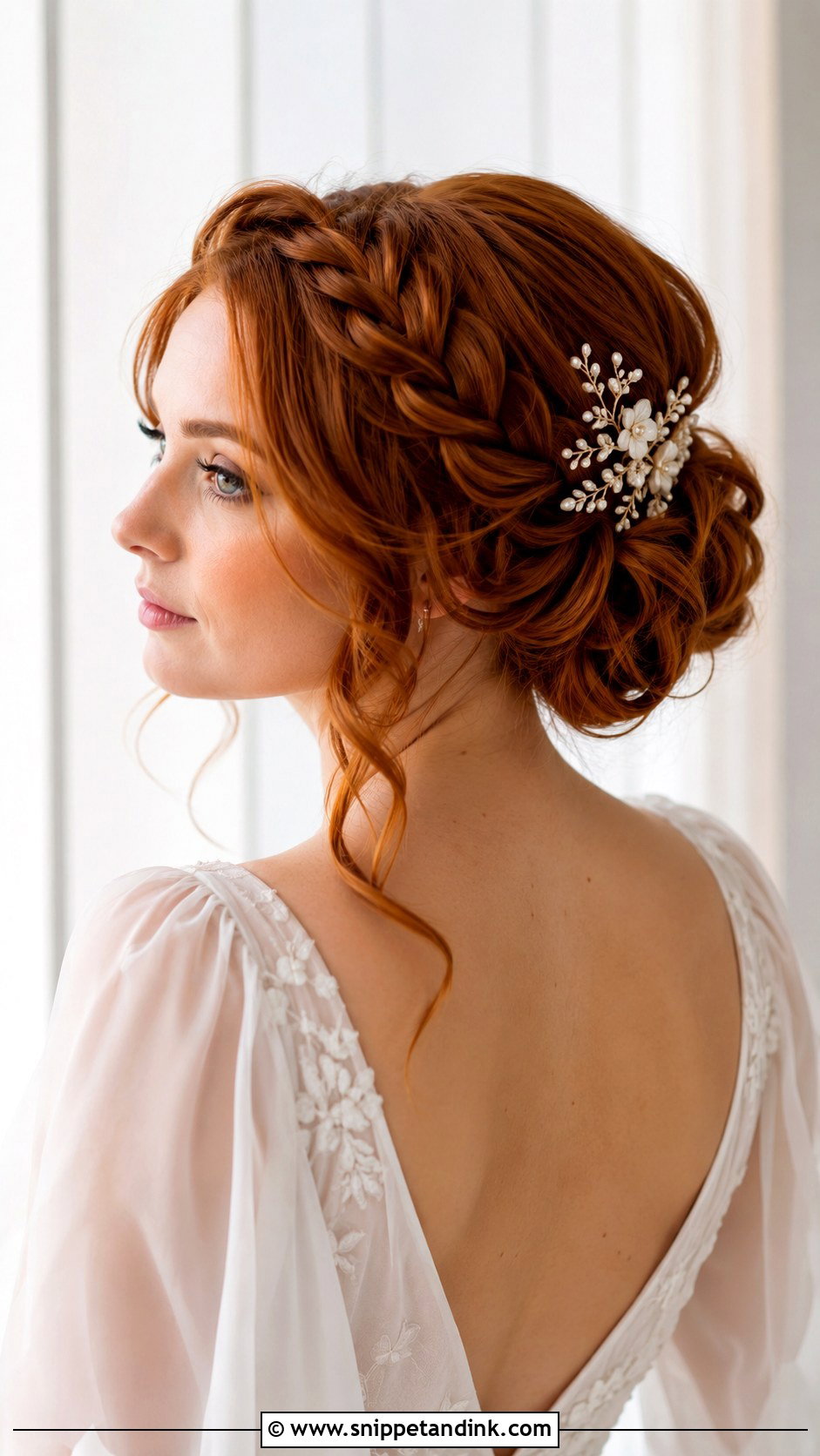 Loose Braided Updo Wedding Hair - Snippet and Ink - 15 Wedding Hair Loose Updo Ideas